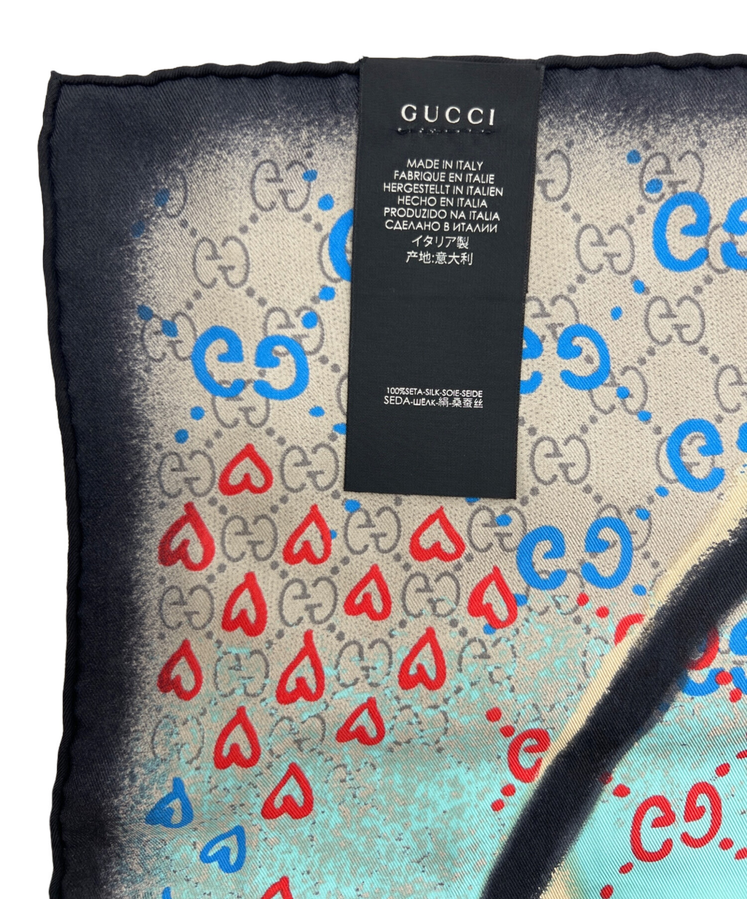 中古・古着通販】GUCCI (グッチ) 大判スカーフ/ゴースト ペイント柄