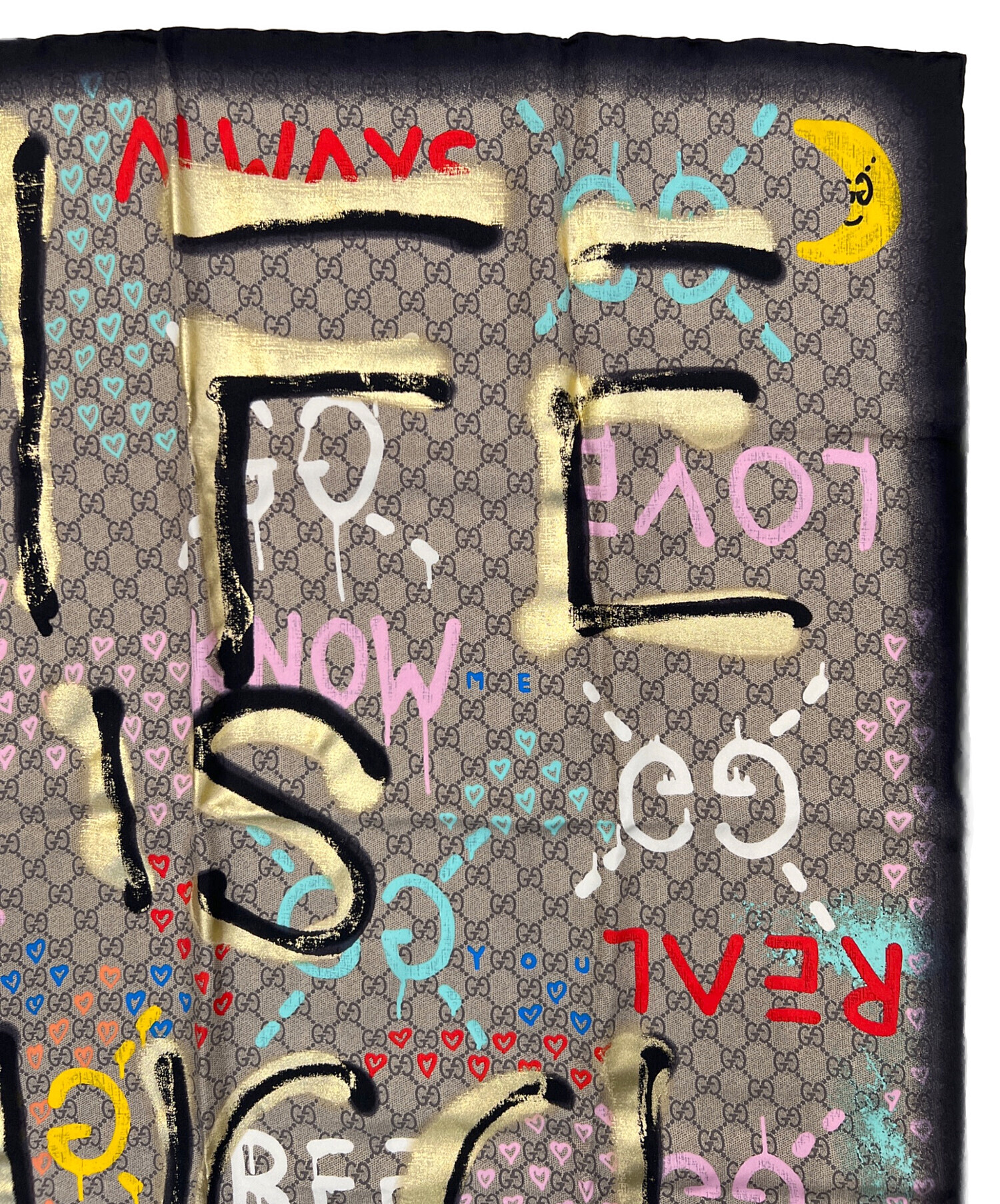 中古・古着通販】GUCCI (グッチ) 大判スカーフ/ゴースト ペイント柄