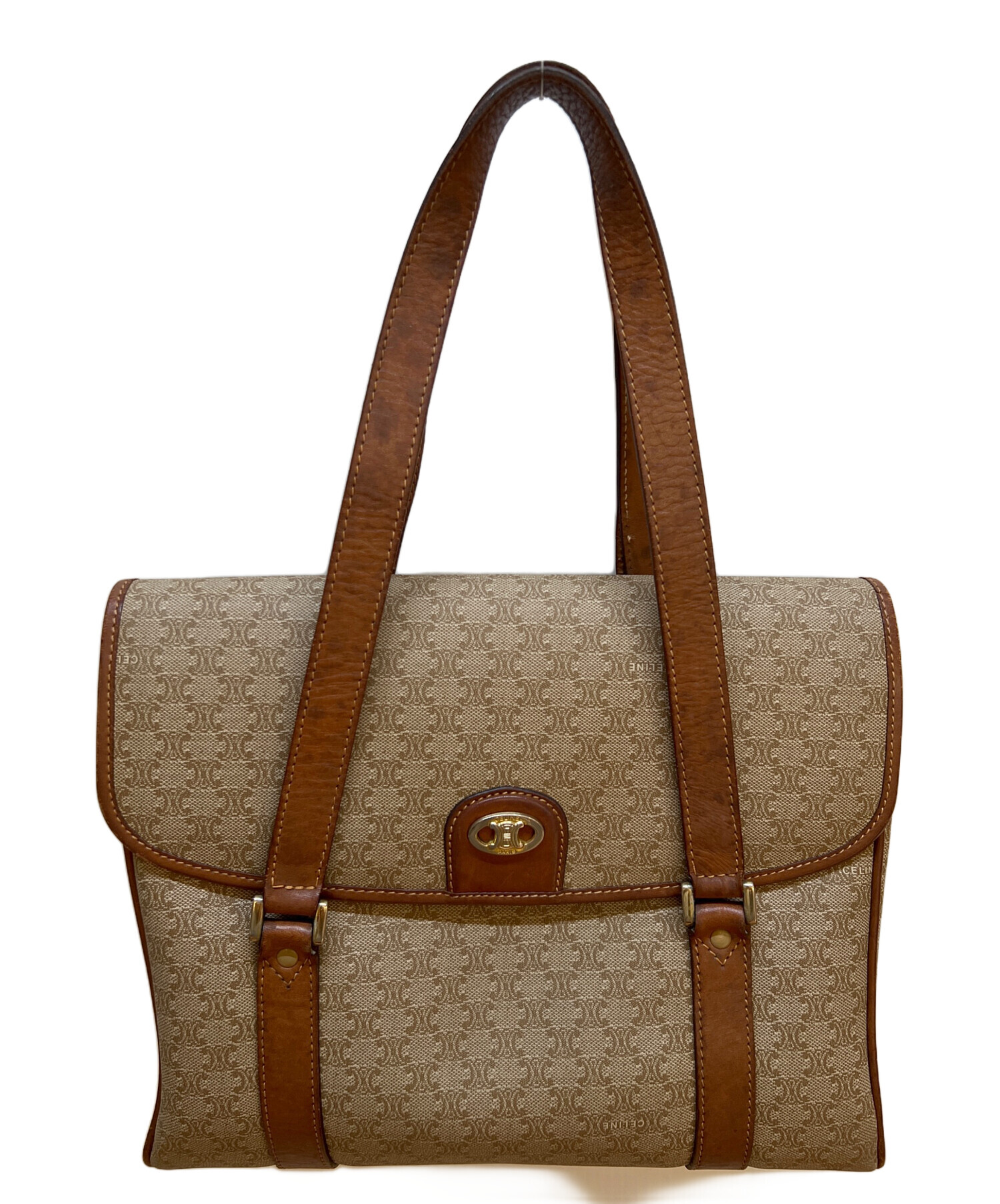 中古・古着通販】CELINE (セリーヌ) トートバッグ ベージュ×ブラウン 