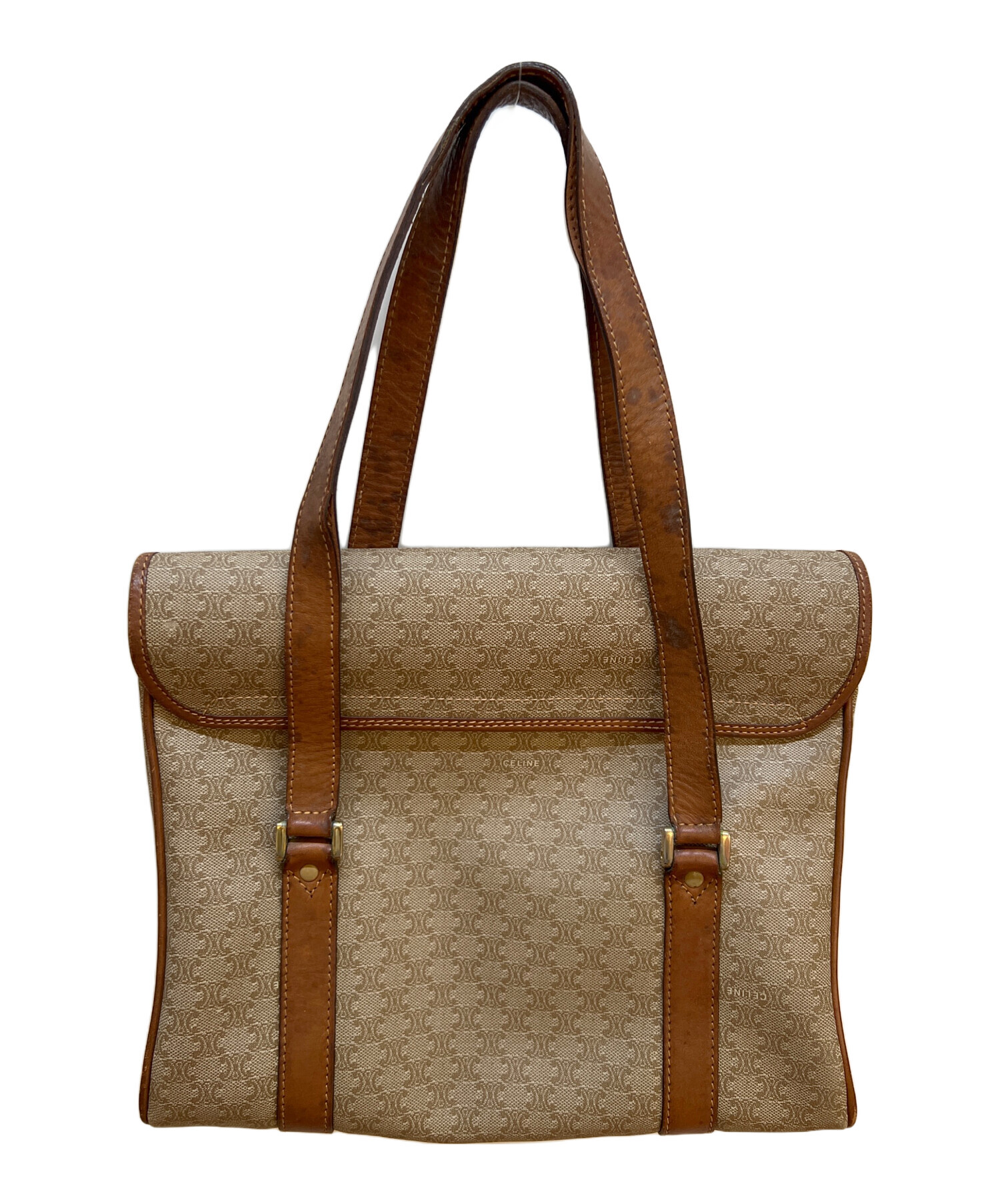中古・古着通販】CELINE (セリーヌ) トートバッグ ベージュ×ブラウン 