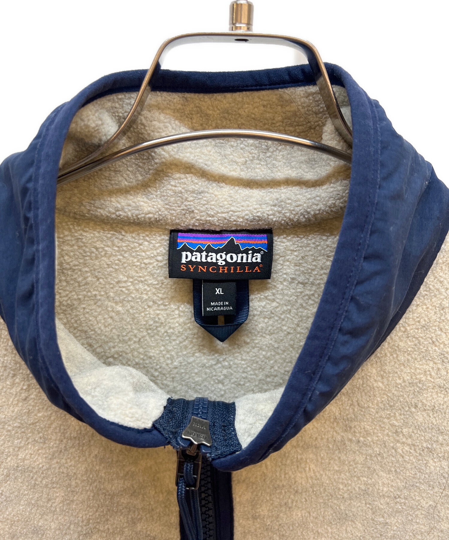 patagonia ジャケット ベージュ・ネイビー 中古・古着通販】Patagonia (パタゴニア) シンチラジャケット ネイビー