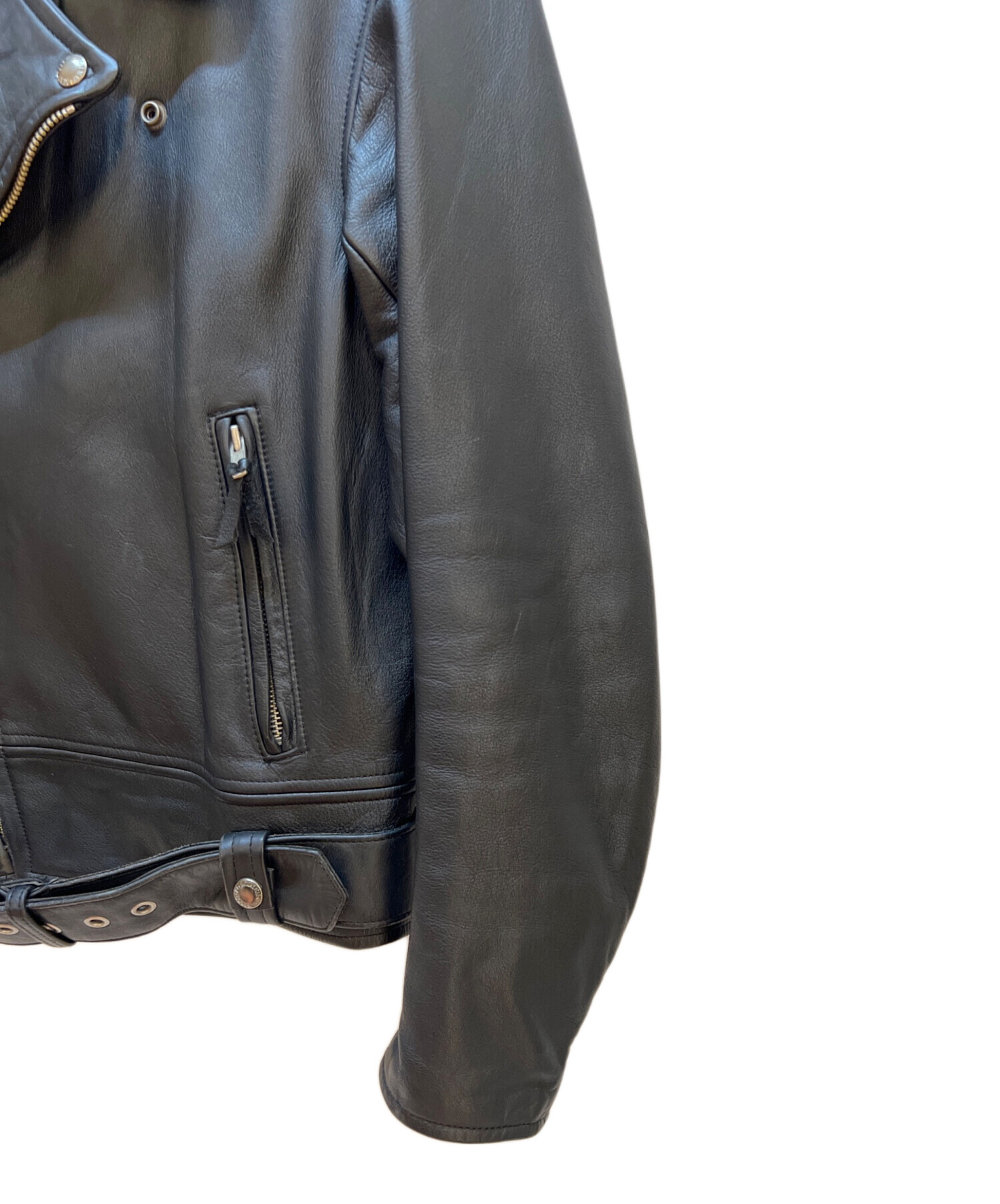 中古・古着通販】NANKAI (ナンカイ) レザージャケット ブラック サイズ