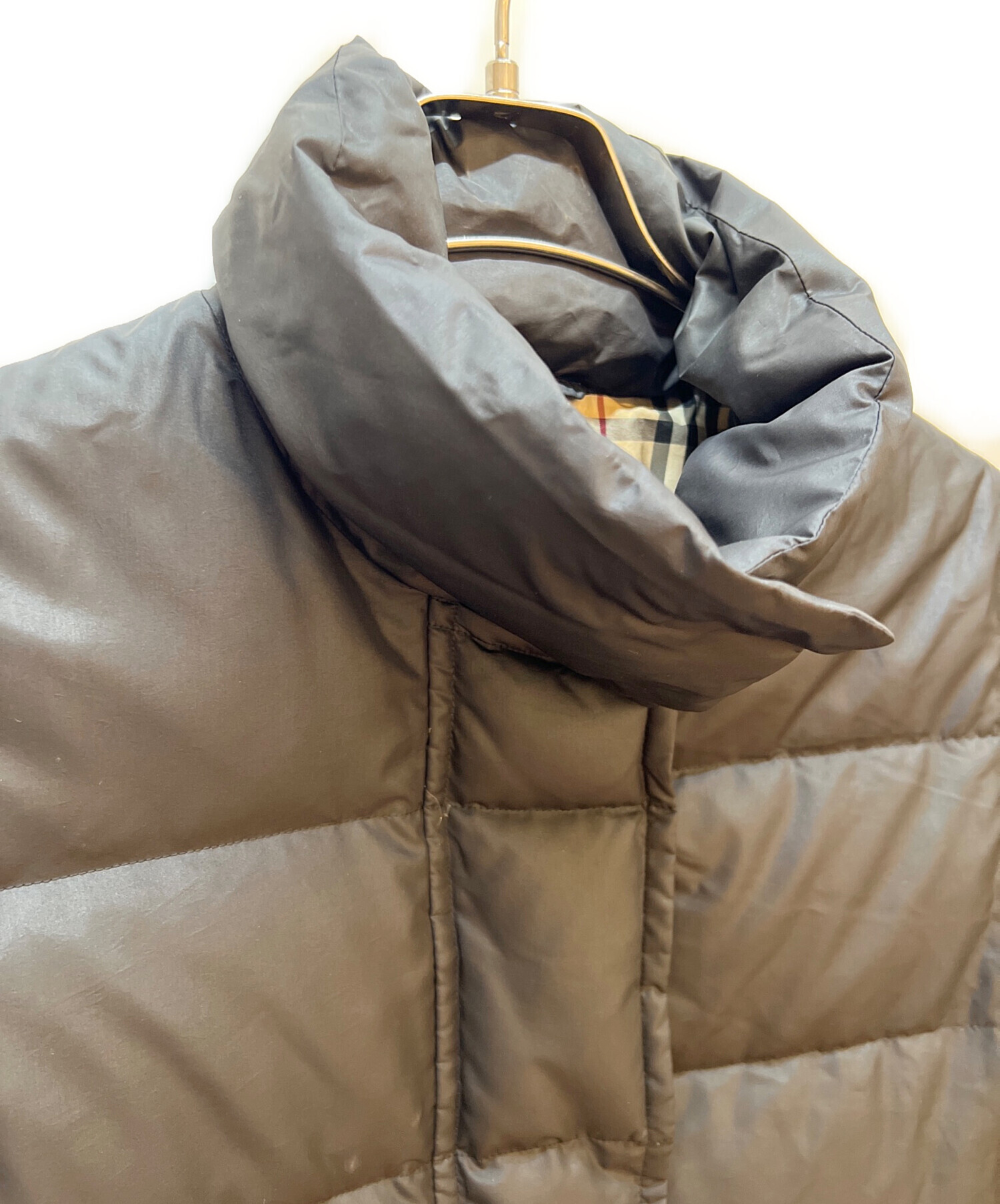 中古・古着通販】BURBERRY (バーバリー) ダウンジャケット ブラック