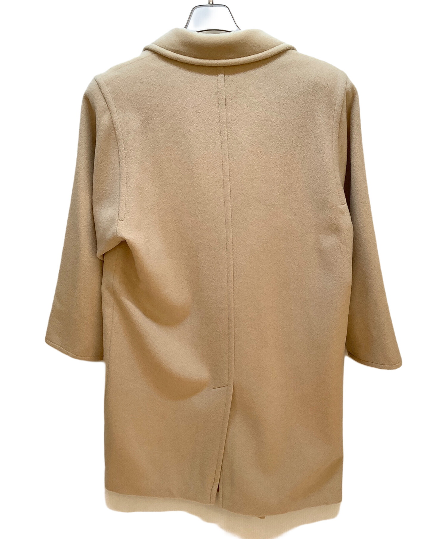 ★MaxMara マックスマーラ レディースロングコート ベージュ 40 中古・古着通販】MaxMara (マックスマーラ) ロングコート ベージュ
