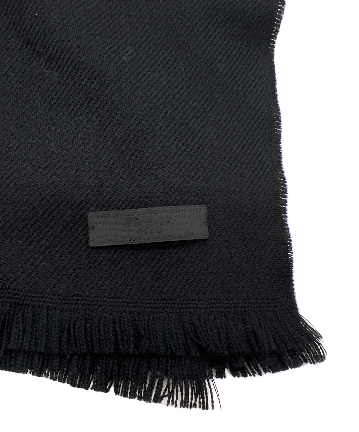 中古・古着通販】PRADA (プラダ) マフラー ブラック｜ブランド・古着