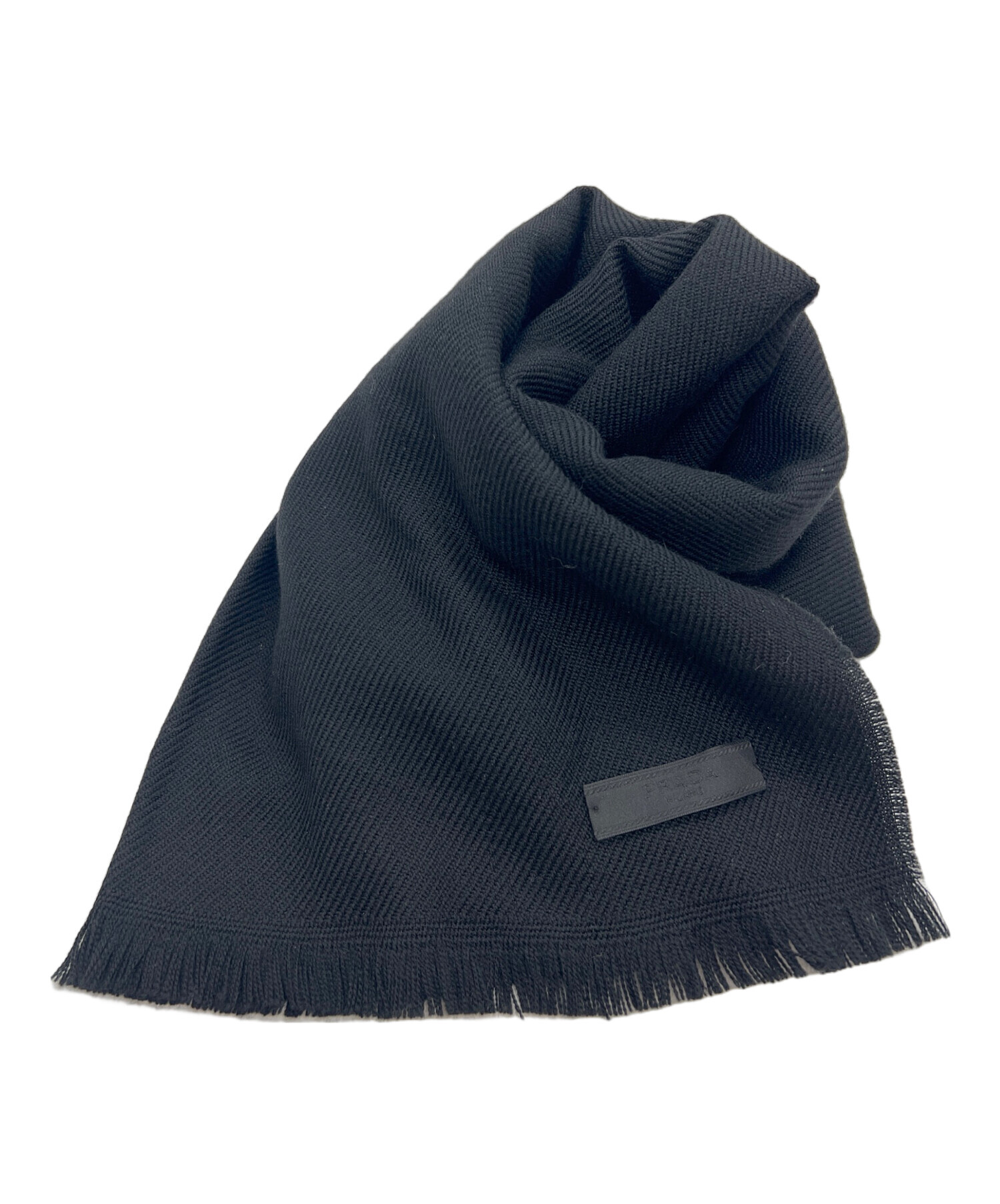 中古・古着通販】PRADA (プラダ) マフラー ブラック｜ブランド・古着