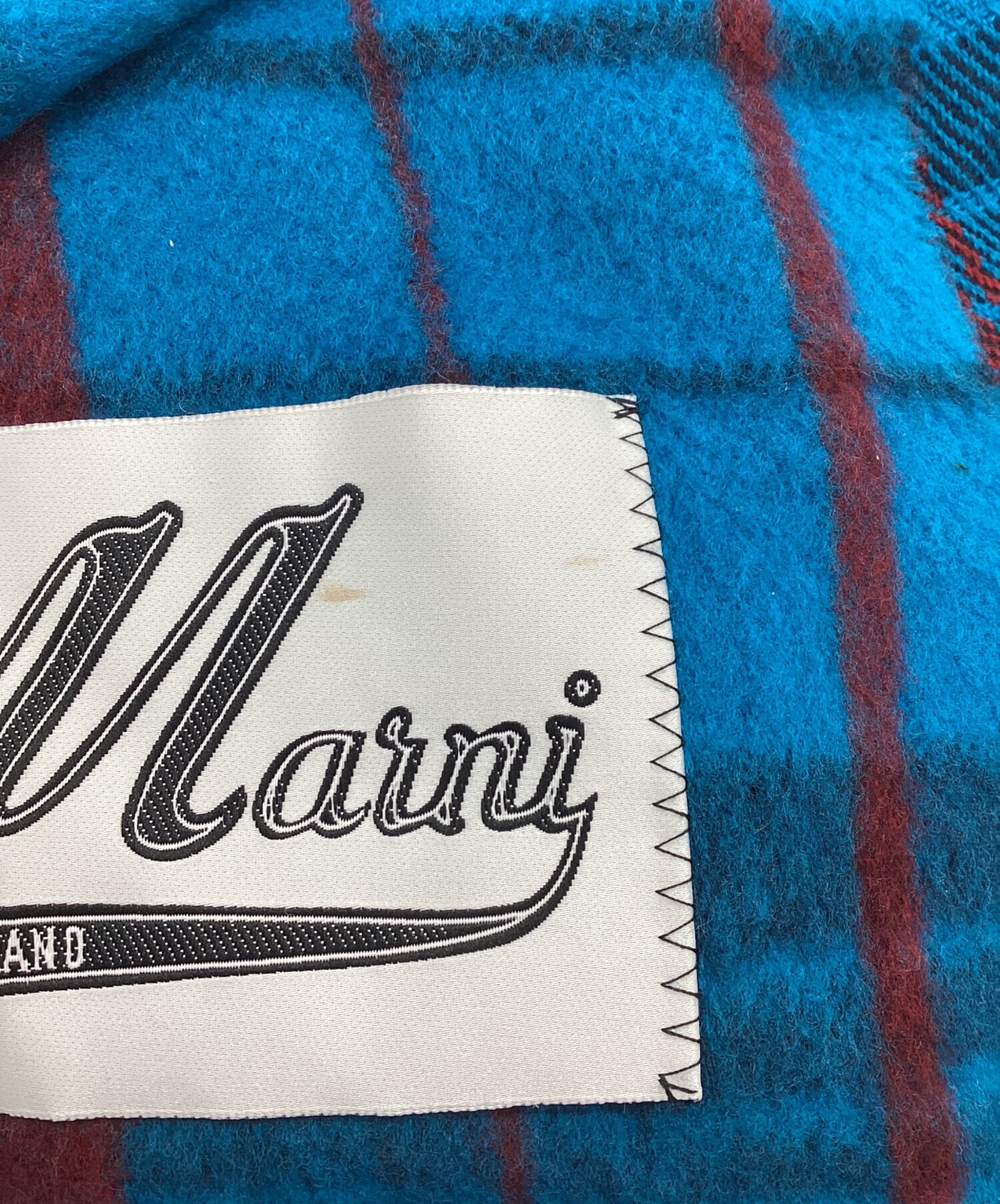 中古・古着通販】MARNI (マルニ) マフラー ブルー×レッド｜ブランド
