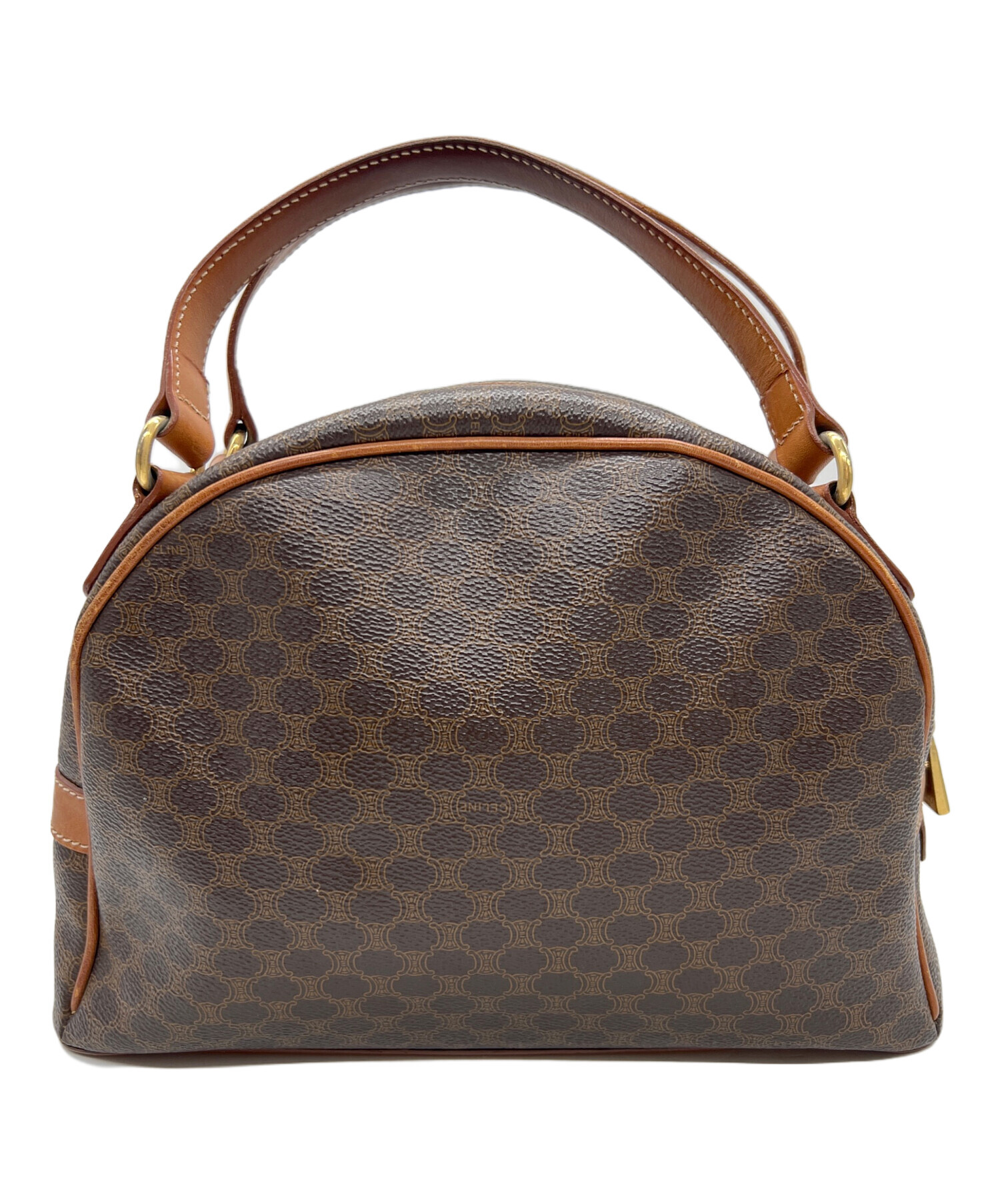 【美品】CELINE(セリーヌ) ハンドバッグ ブラウン ハーフムーン マカダム 中古・古着通販】CELINE (セリーヌ) ハンドバッグ/マカダム・ハーフ