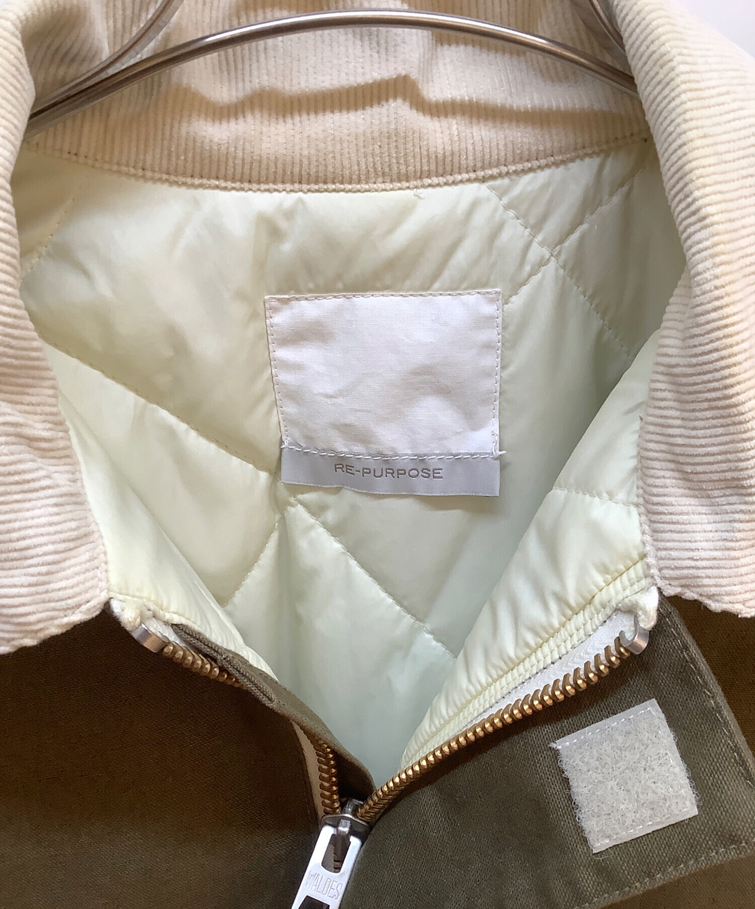 中古・古着通販】RE-PURPOSE (リパーパス) ランチジャケット オリーブ