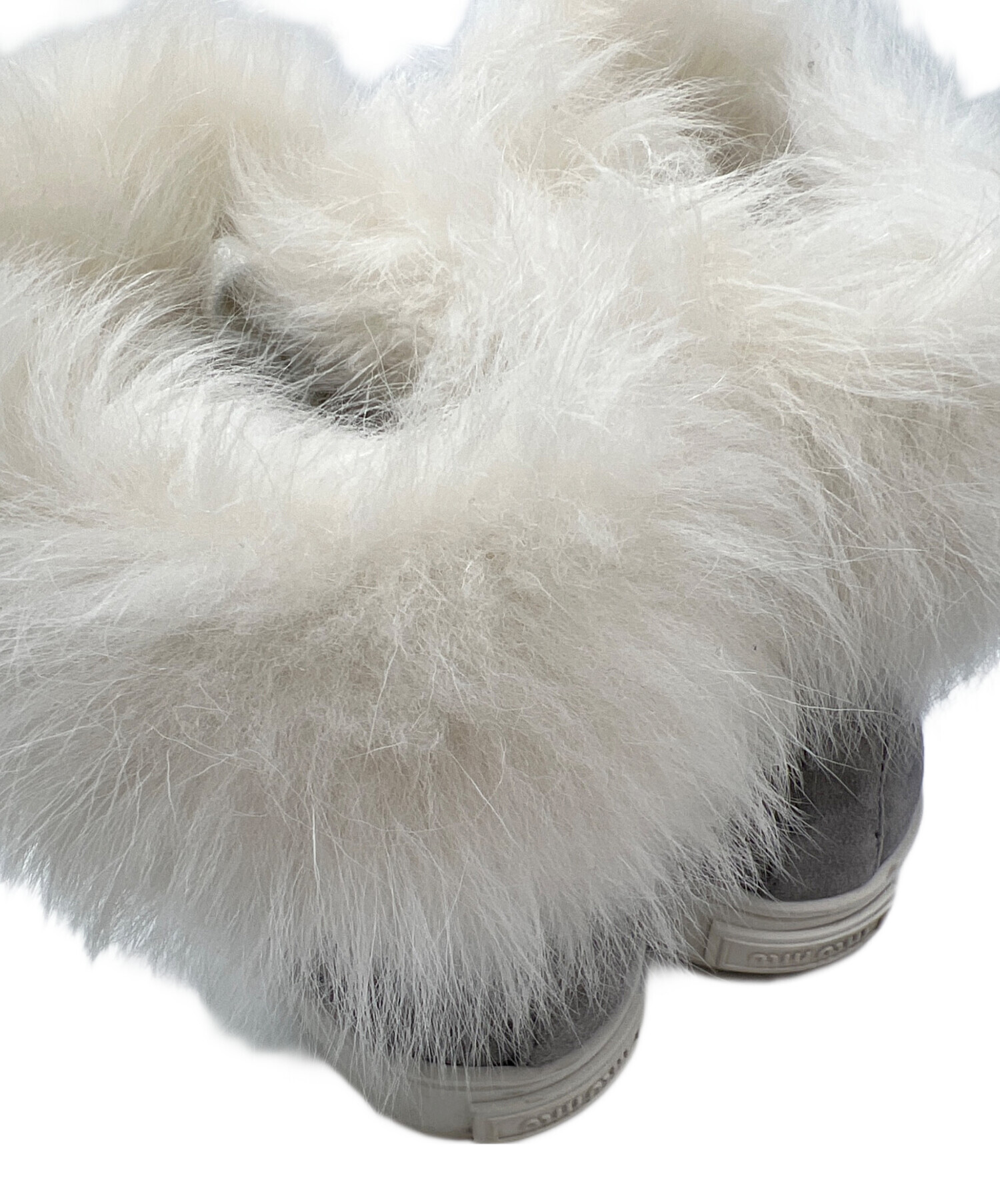 中古・古着通販】MIU MIU (ミュウミュウ) ファー付スニ-カー グレー