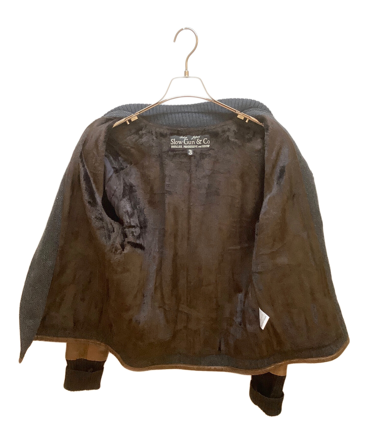 中古・古着通販】SLOWGUN (スロウガン) スタジャン グレー サイズ:3