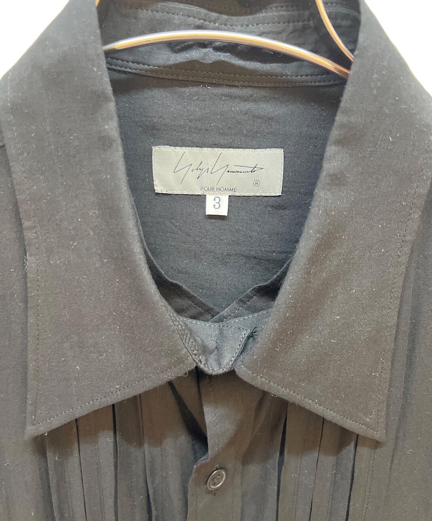 yohji yamamoto POUR HOMME 長袖シャツ サイズ3 中古・古着通販】Yohji Yamamoto pour homme (ヨウジヤマモト