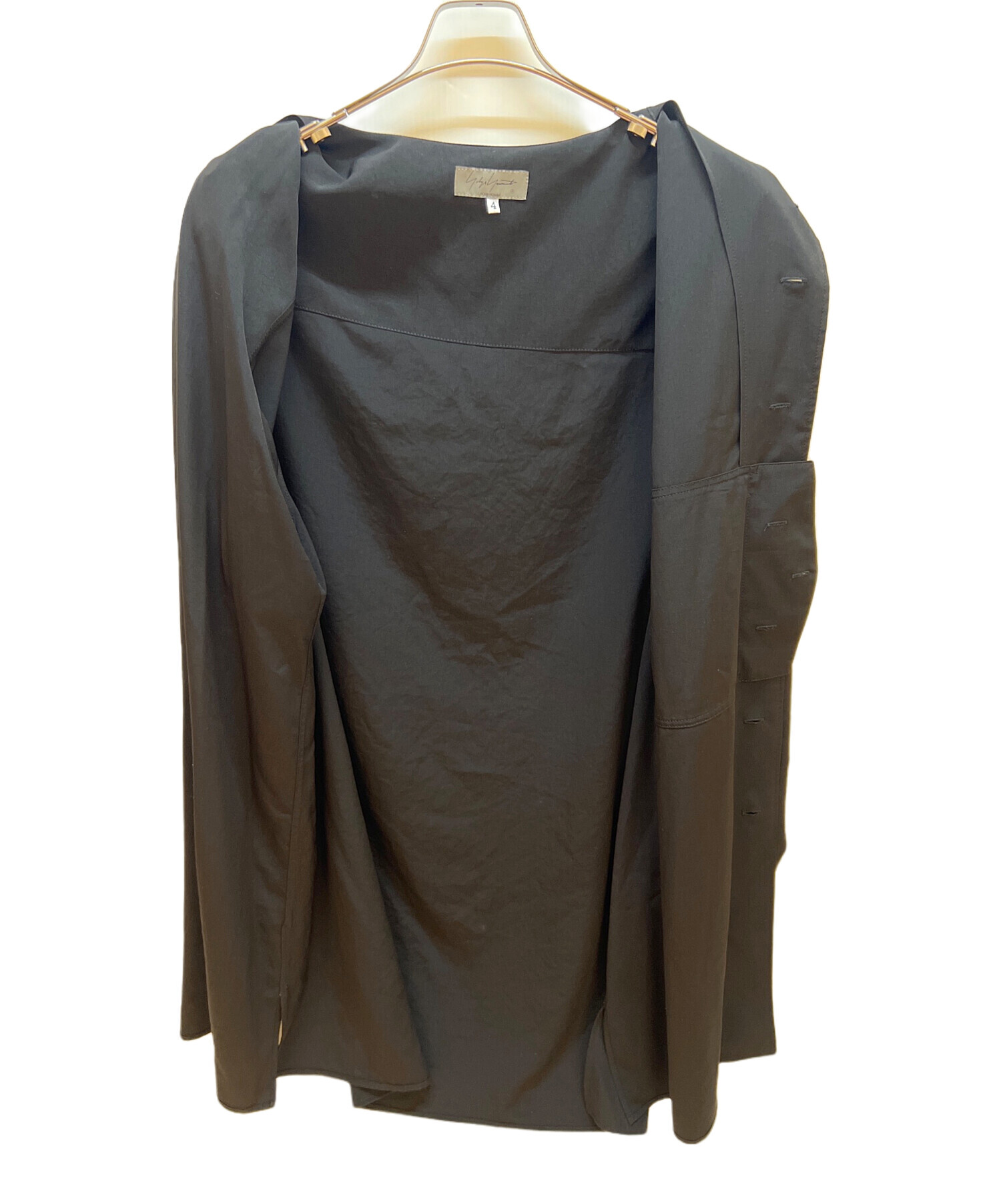 入手困難 00AW⭐️ヨウジヤマモトプールオム 長袖カットソー シルク ブラック 入手困難 00AW⭐️ヨウジヤマモトプールオム 長袖カットソー シルク