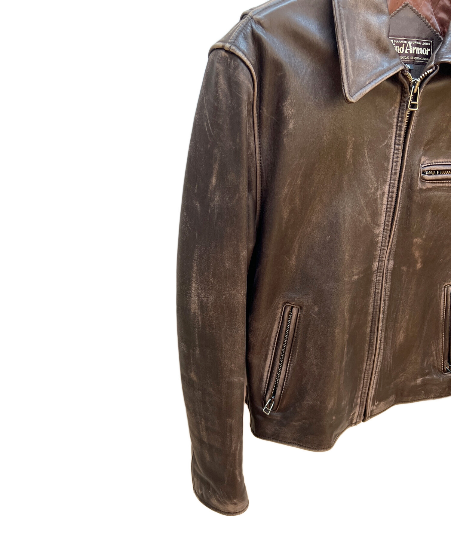 WindArmor 本革ジャケット Mサイズ ブラウン 中古・古着通販】Wind Armor (ウィンドアーマー) レザージャケット