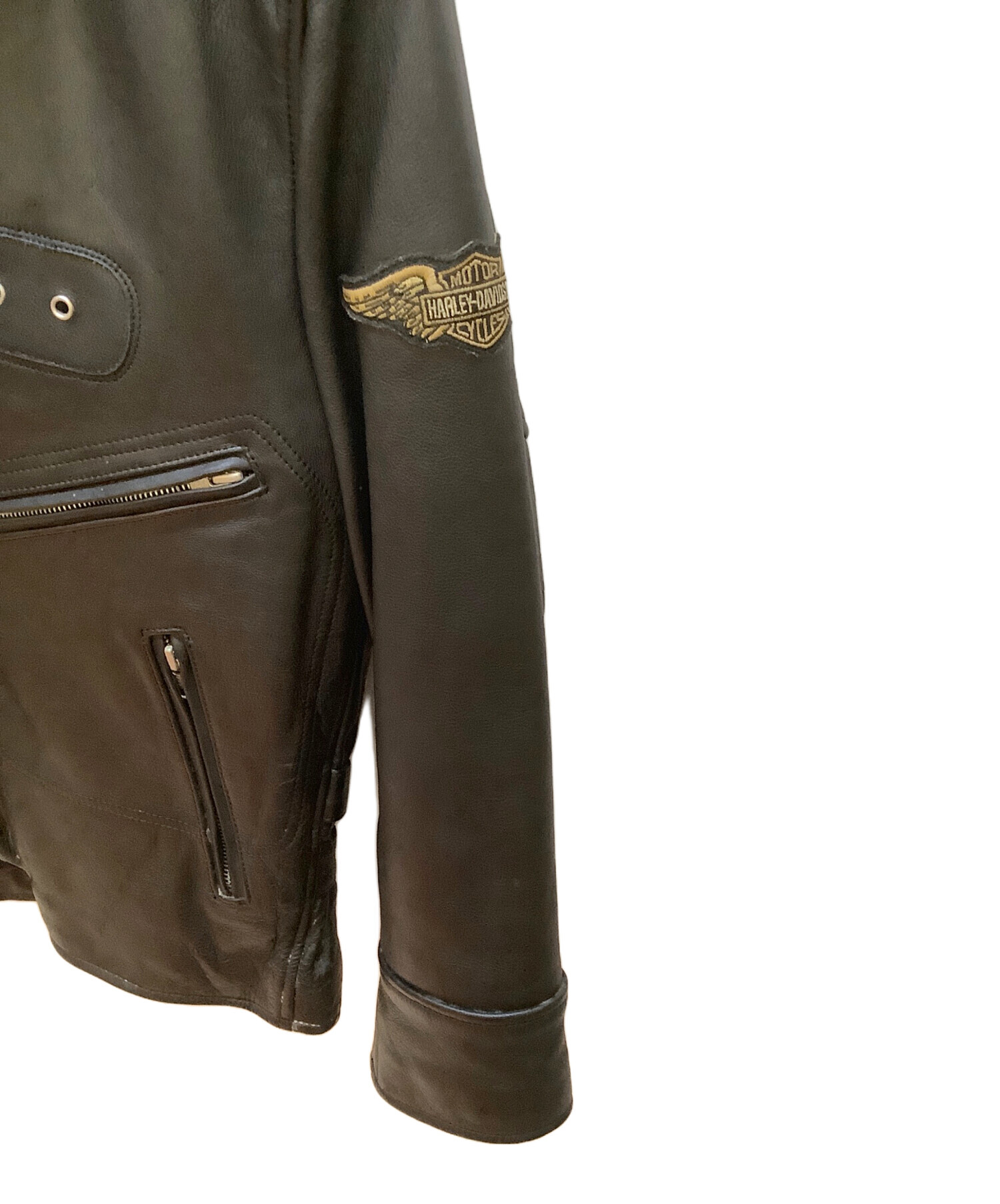 Mサイズ　ハーレーダビッドソン　ヴィンテージ レザージャケット 中古・古着通販】HARLEY-DAVIDSON (ハーレーダビッドソン) レザー