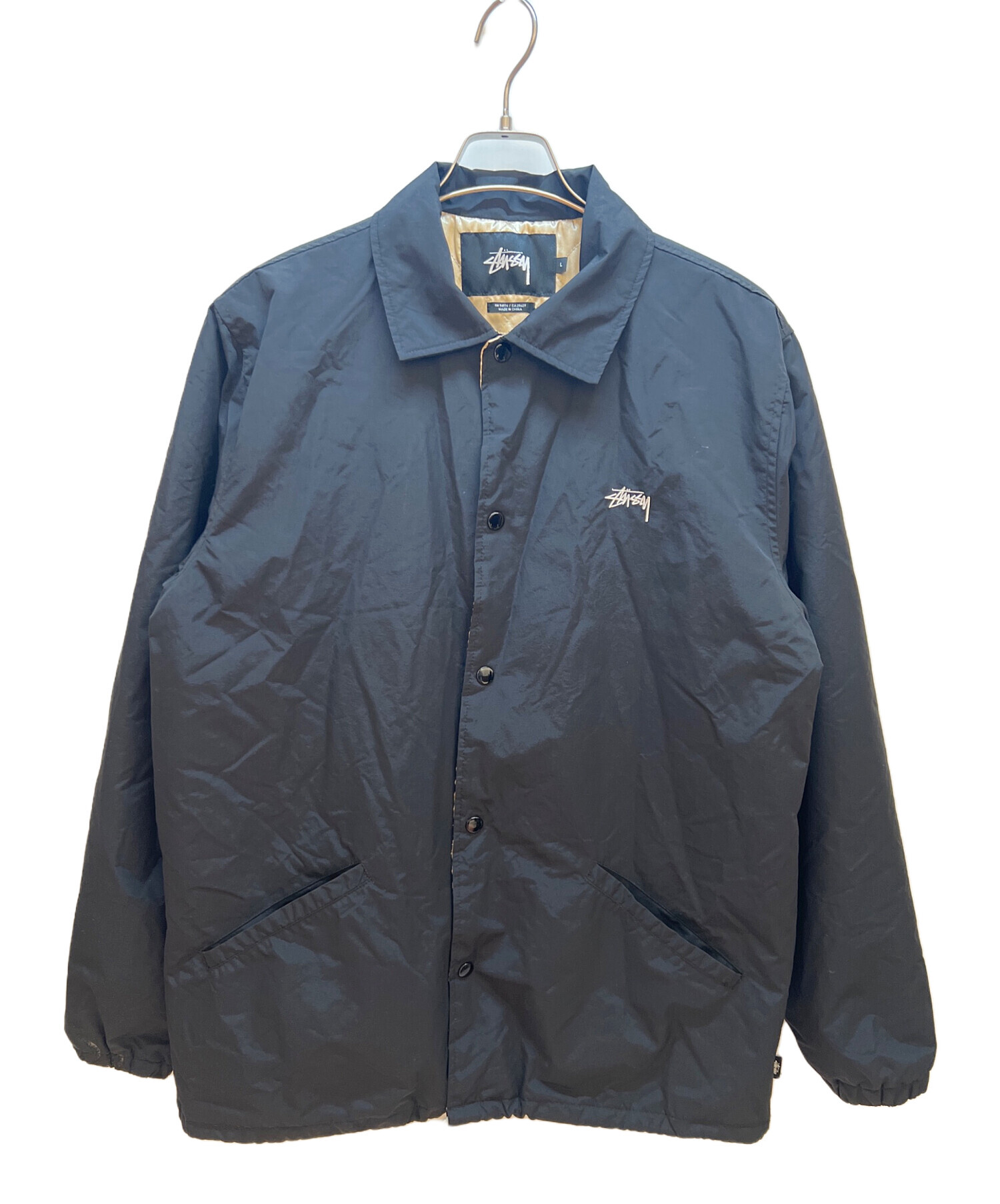 中古・古着通販】stussy (ステューシー) ナイロンジャケット ブラック