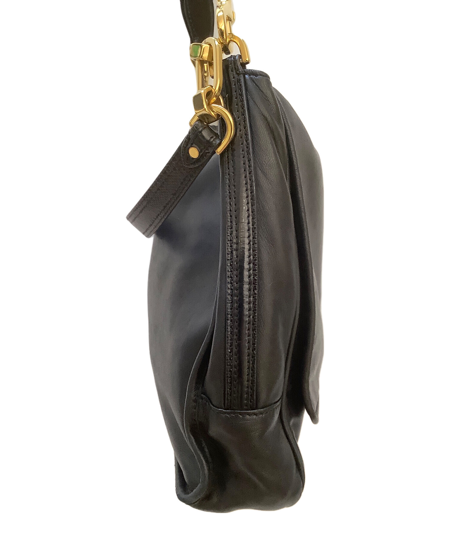 LOEWEブラックショルダーバッグ 中古・古着通販】LOEWE (ロエベ) 2WAYショルダーバッグ/マイア