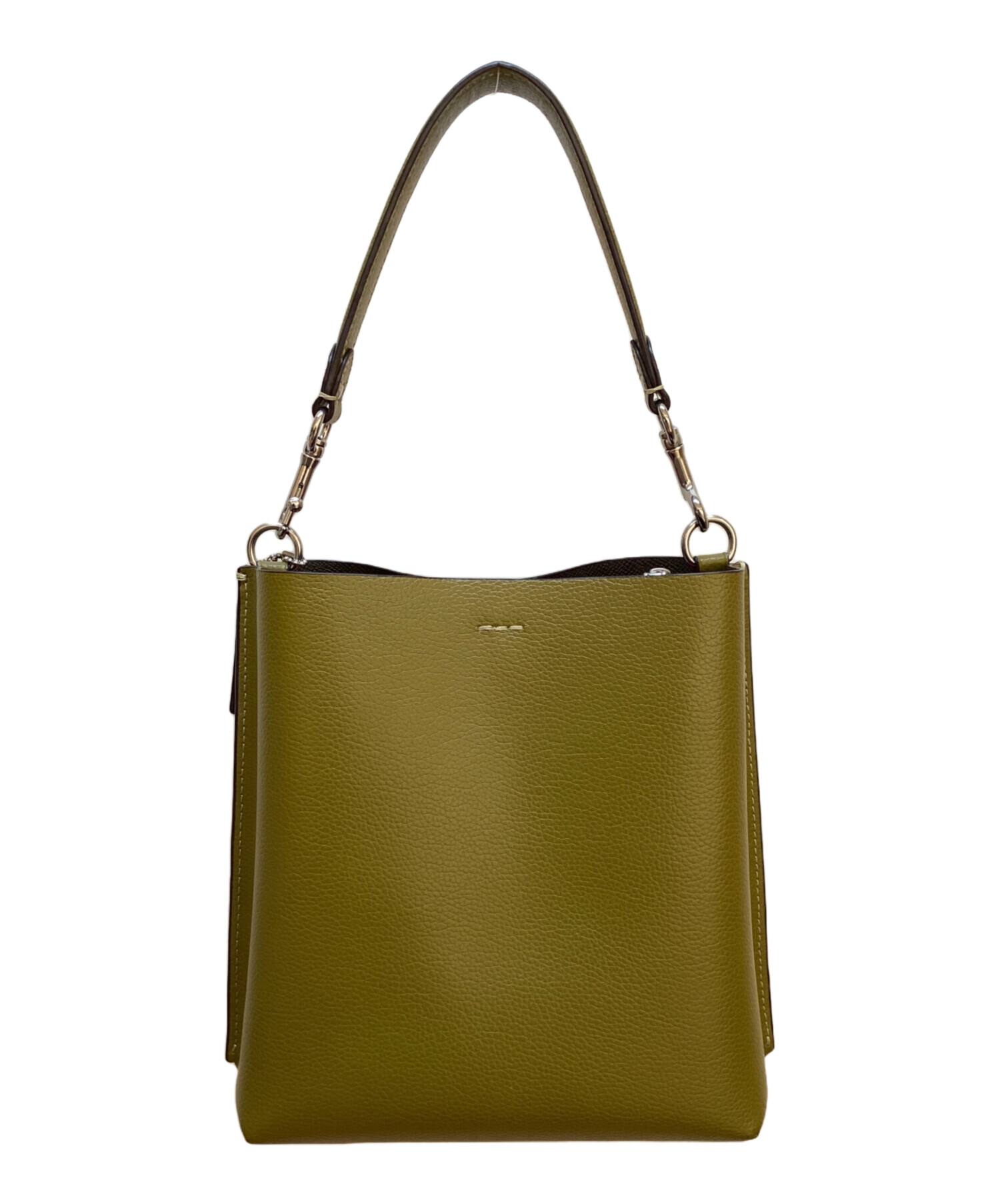 中古・古着通販】COACH (コーチ) ショルダーバッグ グリーン×ピンク