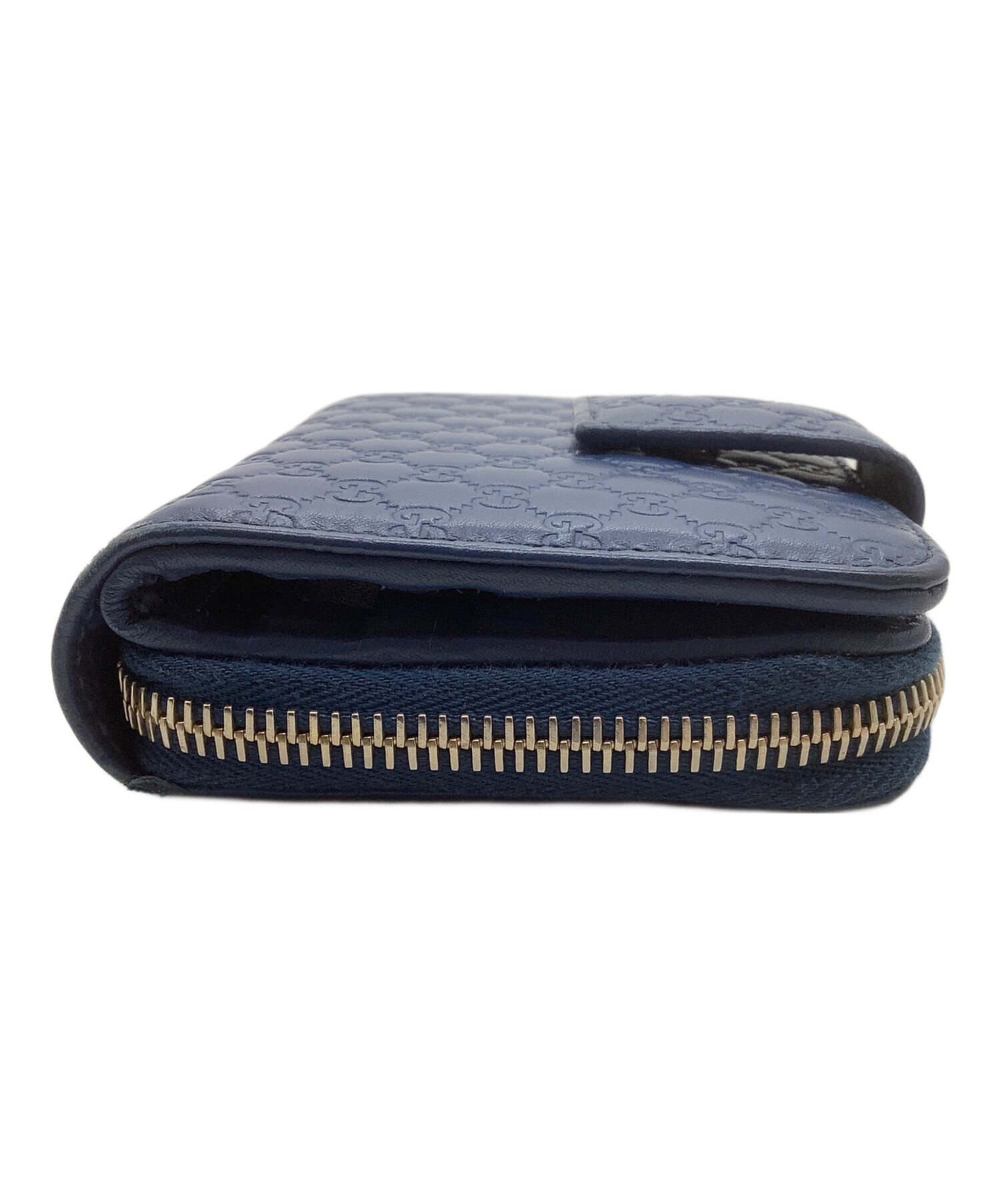 中古・古着通販】GUCCI (グッチ) 2つ折り財布/グッチシマ ネイビー