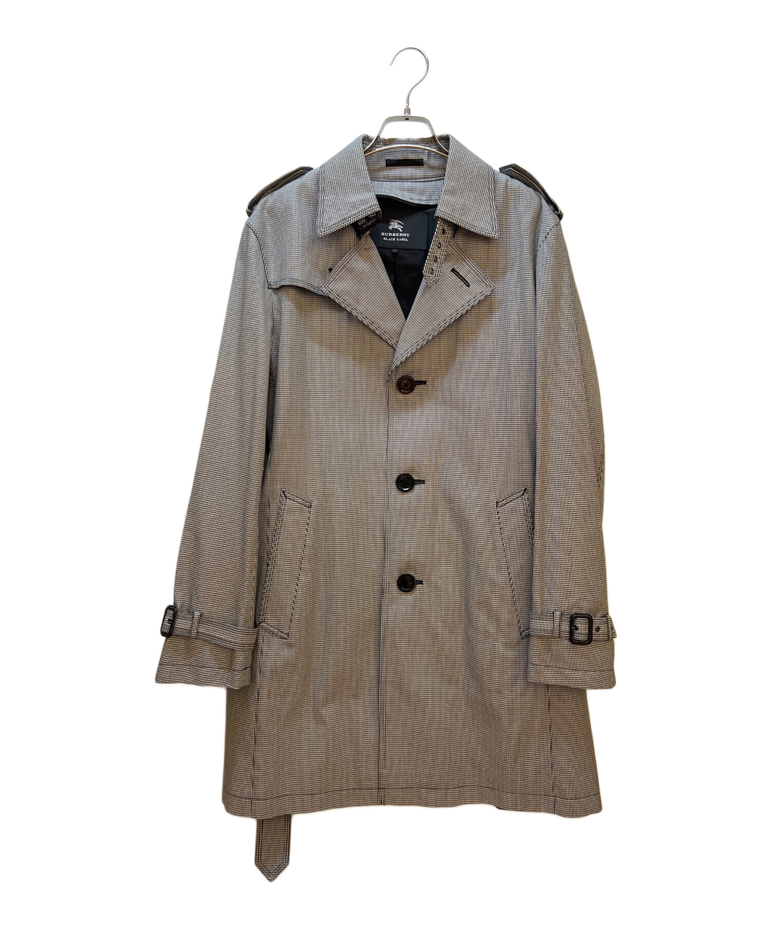 BURBERRY BLACK LABEL グレー トレンチコート 中古・古着通販】BURBERRY BLACK LABEL (バーバリーブラックレーベル