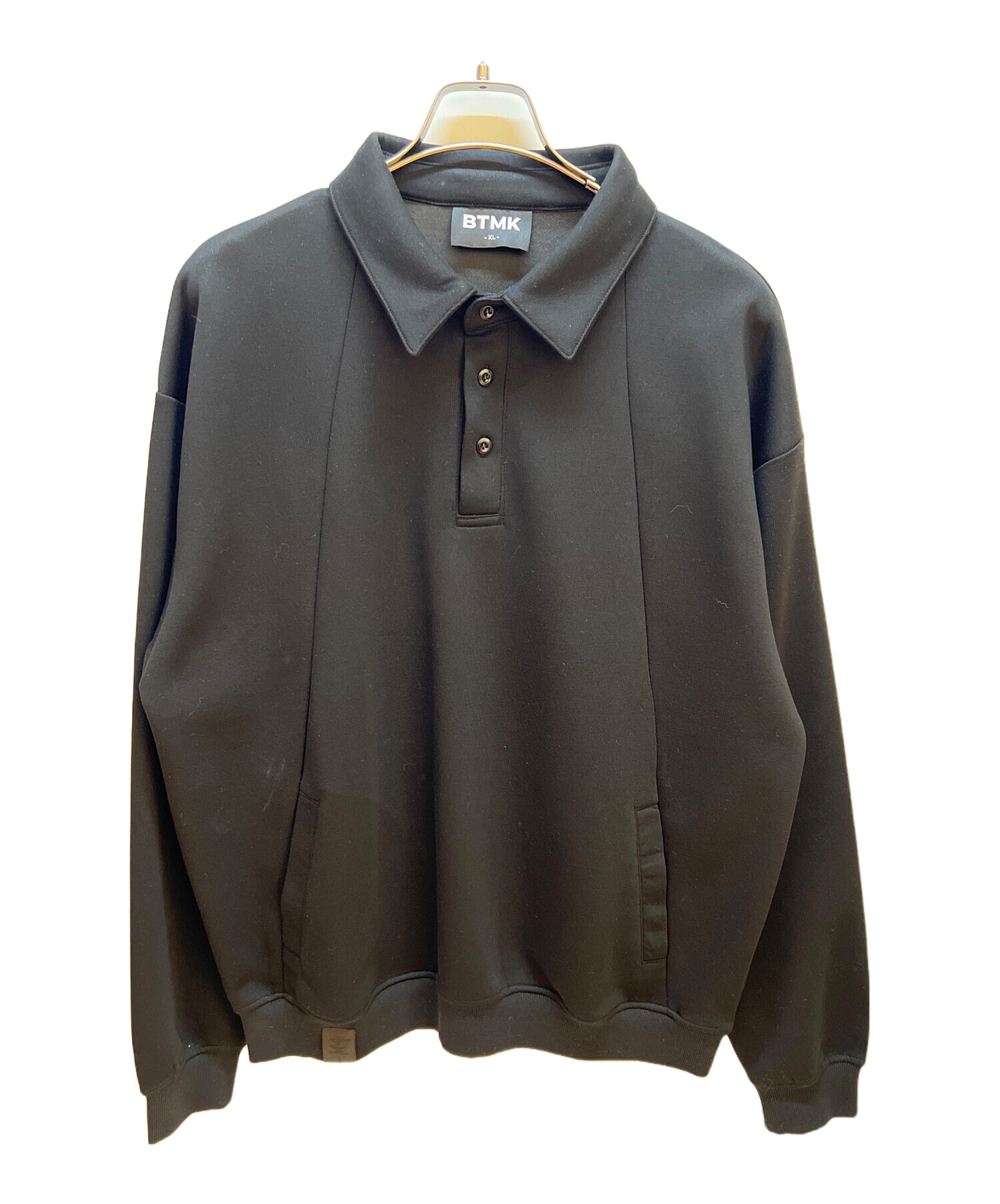 値下げ】BTMK スウェットポロ LR018 ブラック BTMK SWEAT POLO BTMK 