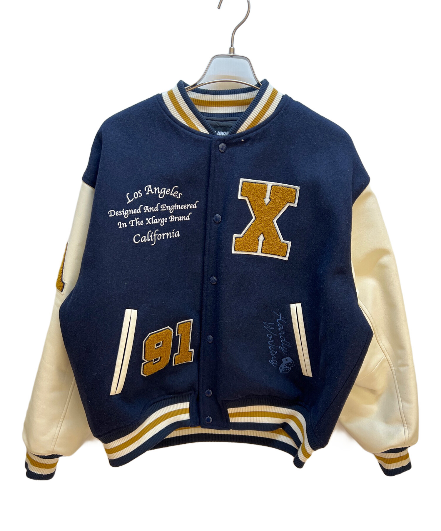 adidasネイビー ベージュ スタジャン、XLサイズ adidasネイビー ベージュ スタジャン、XLサイズ adidas スタジャン