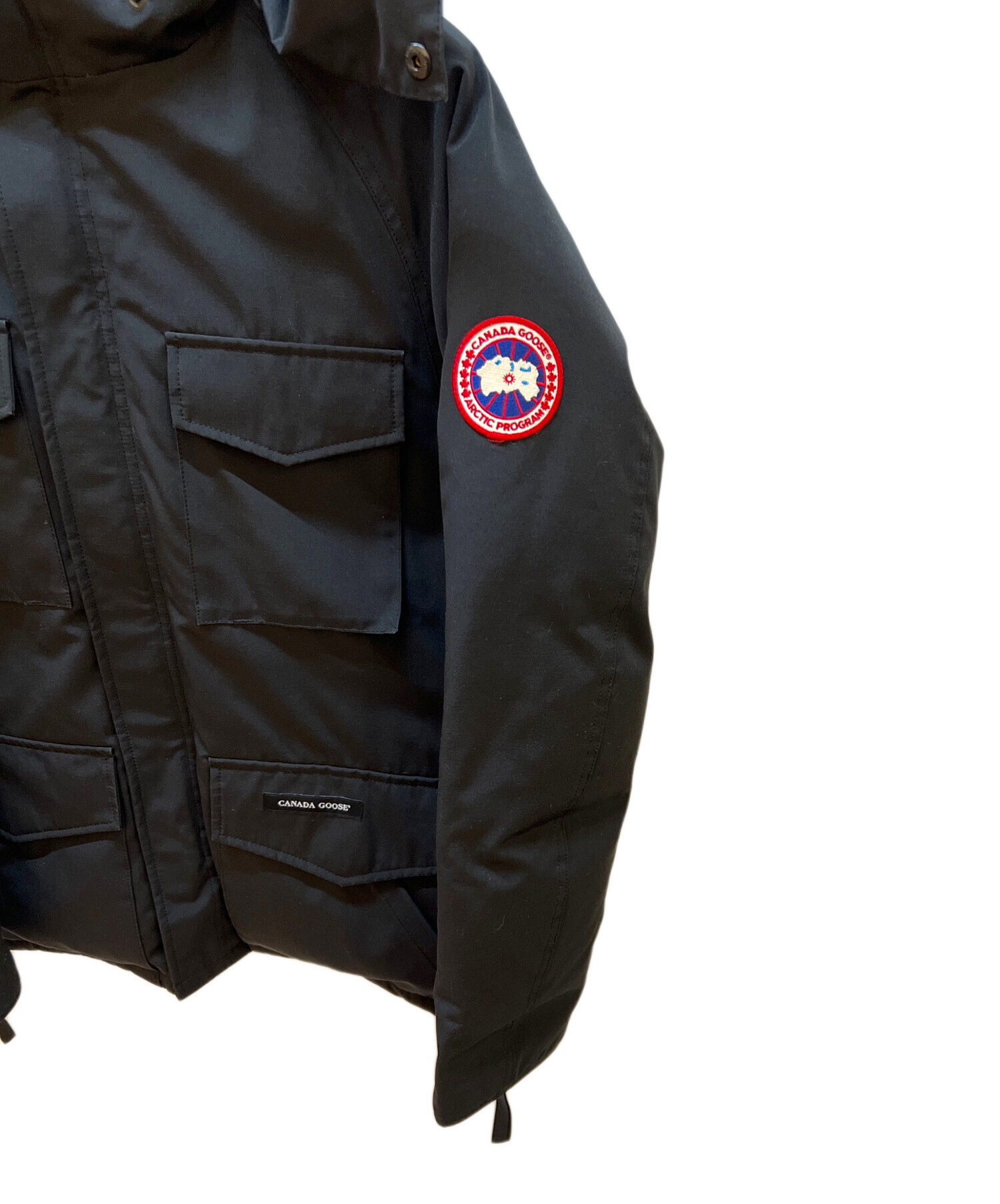 【中古】カナダグース   ダウンジャケット ブルゾン L ブラック 黒 メンズ 中古・古着通販】CANADA GOOSE (カナダグース) ジャケット ブラック
