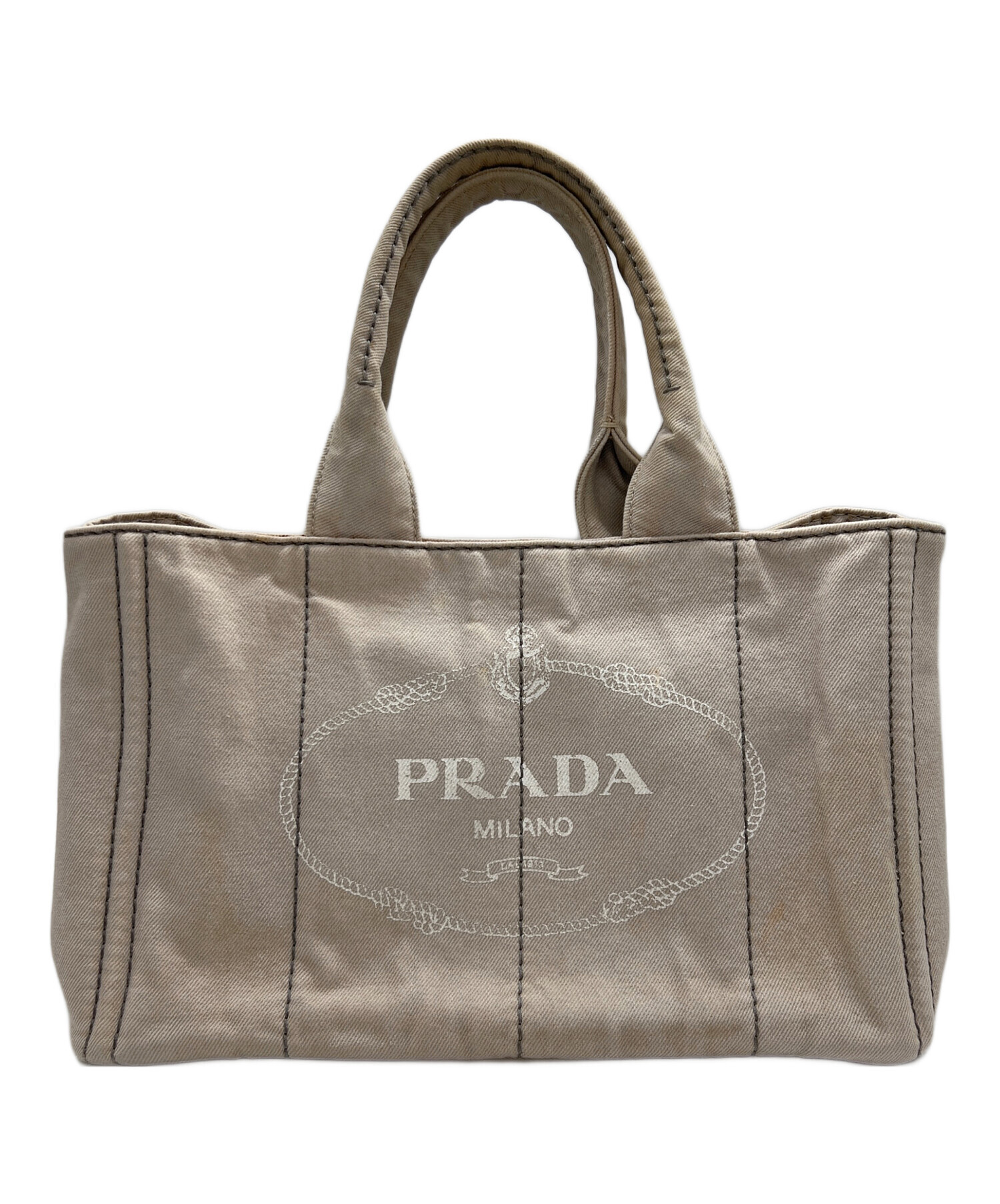 中古・古着通販】PRADA (プラダ) ハンドバッグ ベージュ｜ブランド