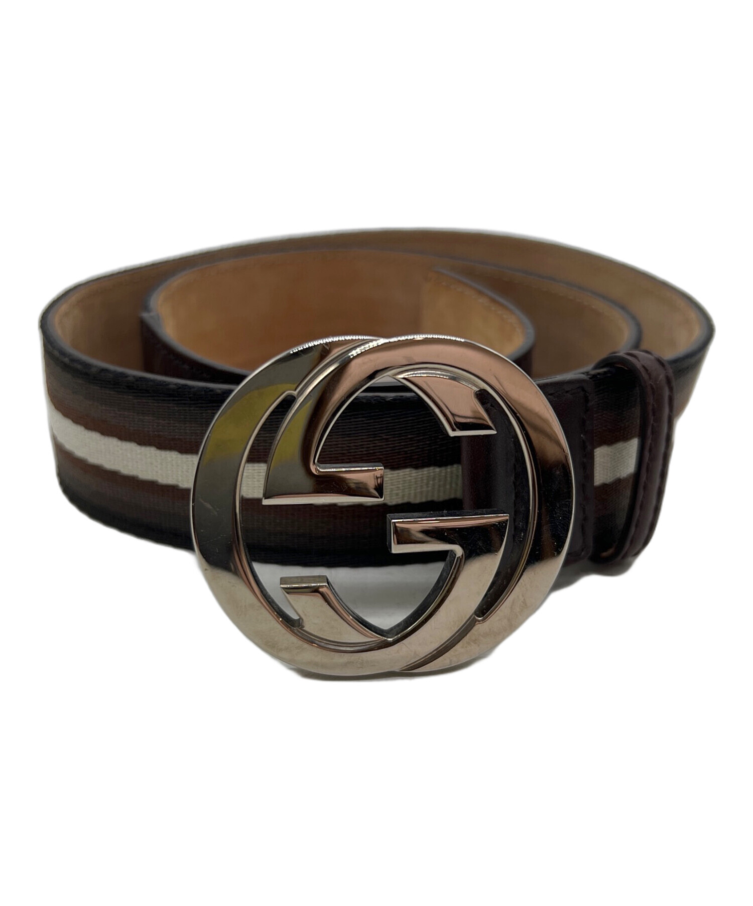 最終値下げ　美品　グッチ　レザーベルト　① 中古・古着通販】GUCCI (グッチ) レザーベルト ブラウン｜ブランド