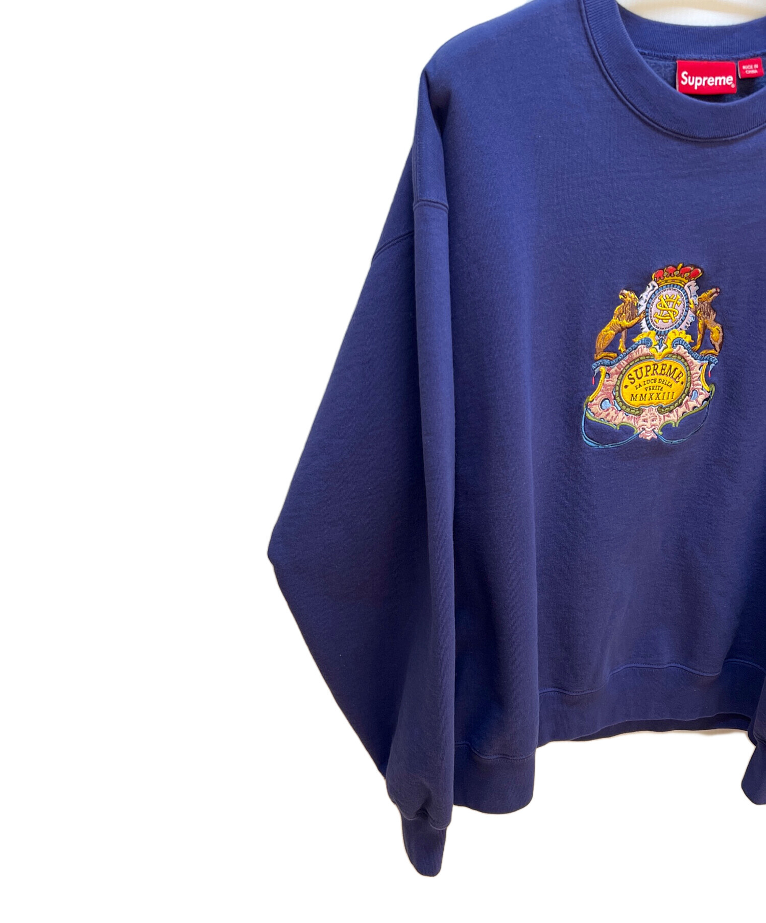 中古・古着通販】SUPREME (シュプリーム) Crest Crewneck ネイビー