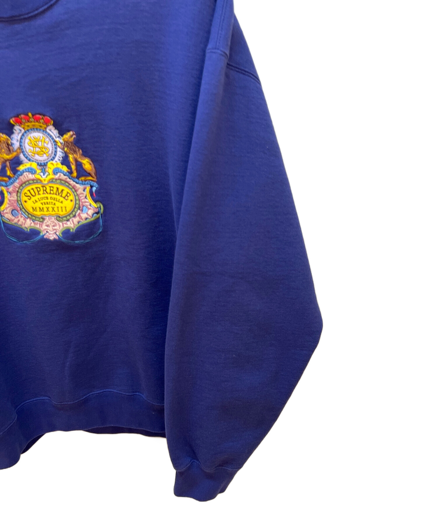 中古・古着通販】SUPREME (シュプリーム) Crest Crewneck ネイビー