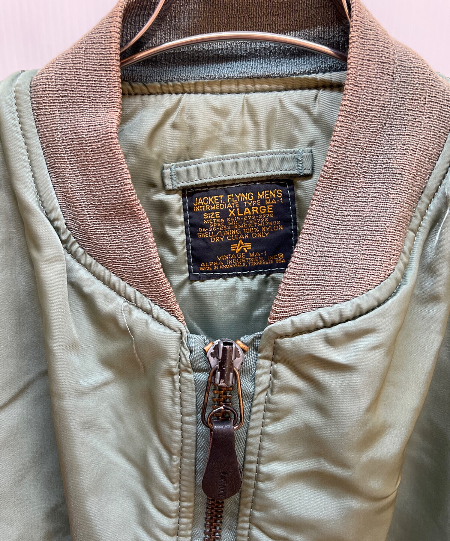 中古・古着通販】ALPHA (アルファ) MA-1ジャケット カーキ サイズ:XL