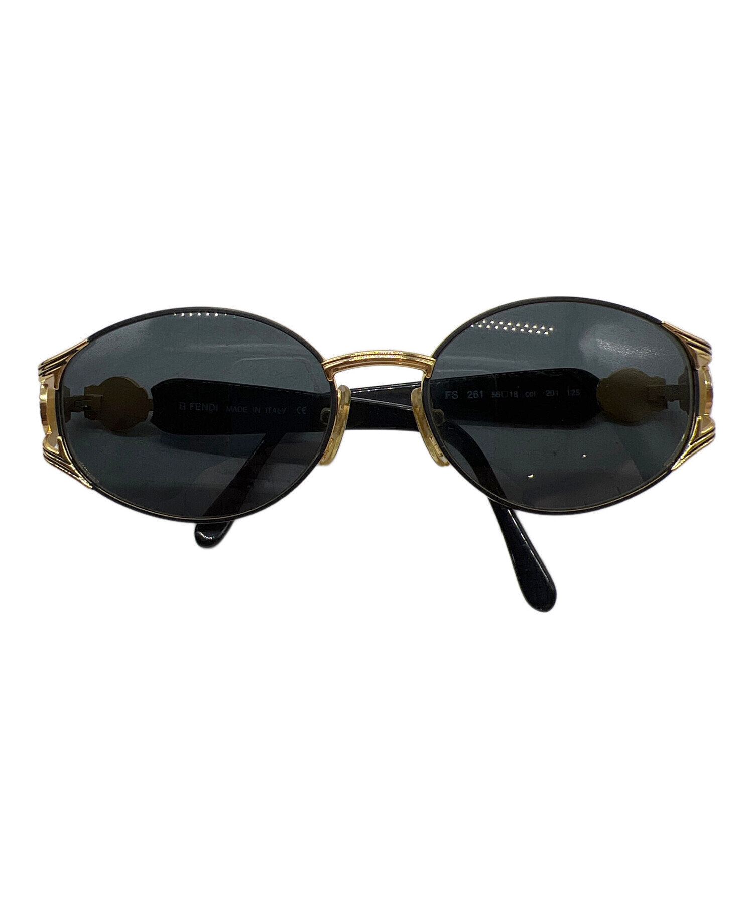 中古・古着通販】FENDI (フェンディ) サングラス ブラック×ゴールド