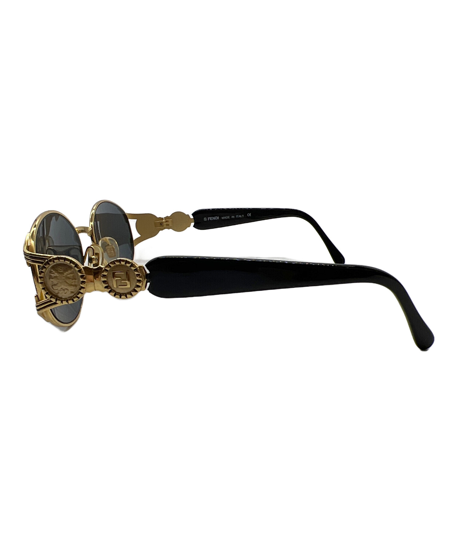 中古・古着通販】FENDI (フェンディ) サングラス ブラック×ゴールド