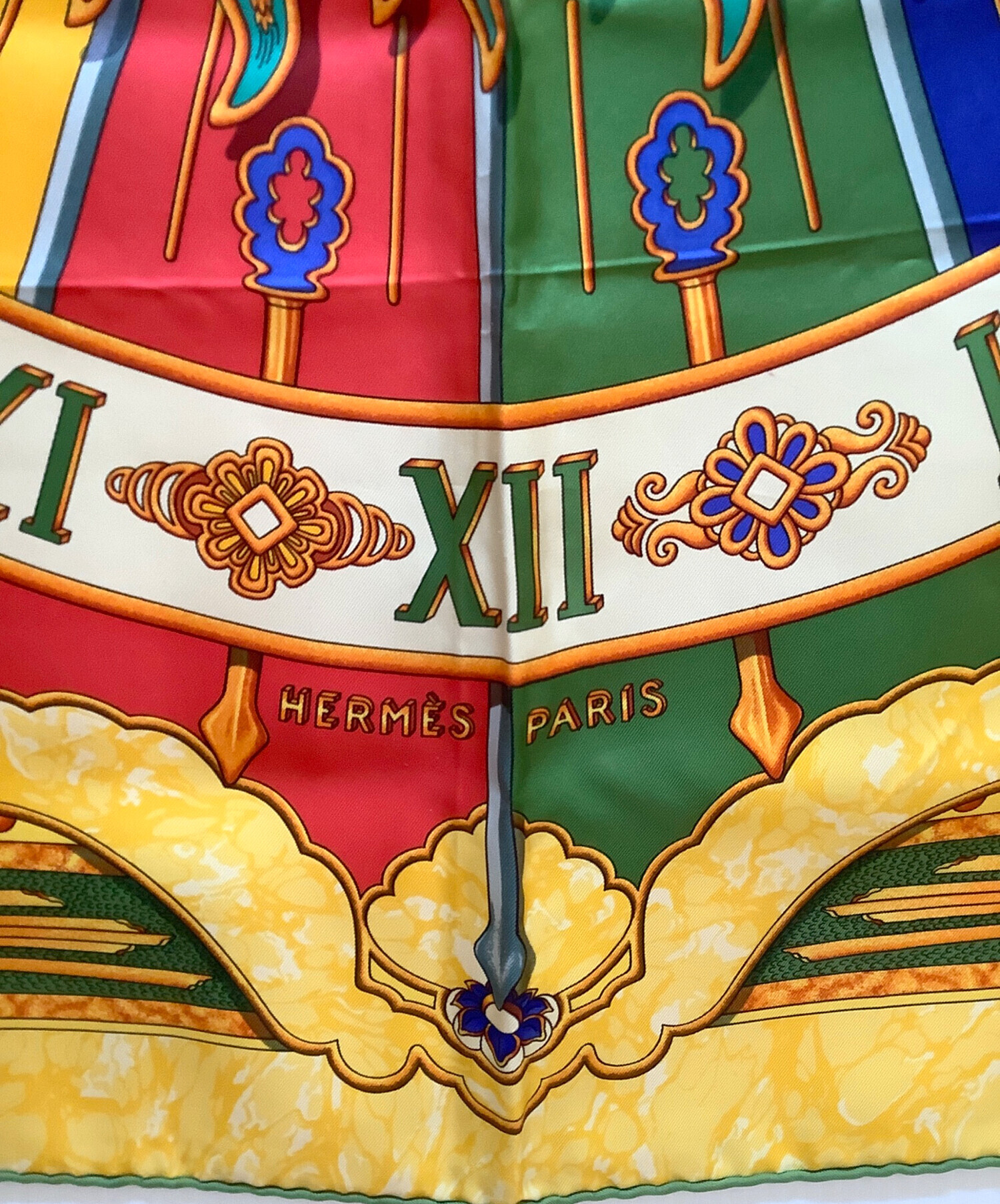 中古・古着通販】HERMES (エルメス) スカーフ イエロー×グリーン