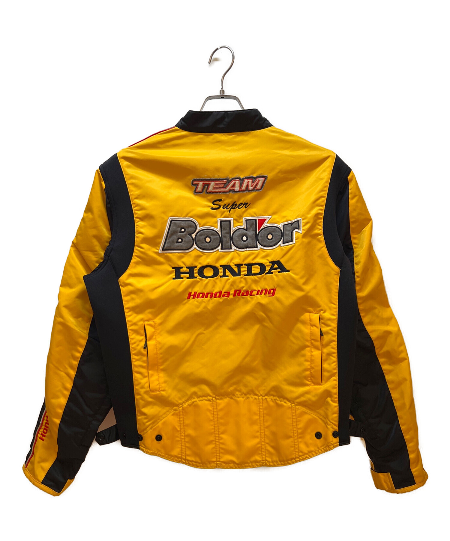 激レア ヴィンテージ ホンダ レーシングジャケット 袖ロゴ レトロ 未使用 中古・古着通販】HONDA (ホンダ) レーシングジャケット イエロー