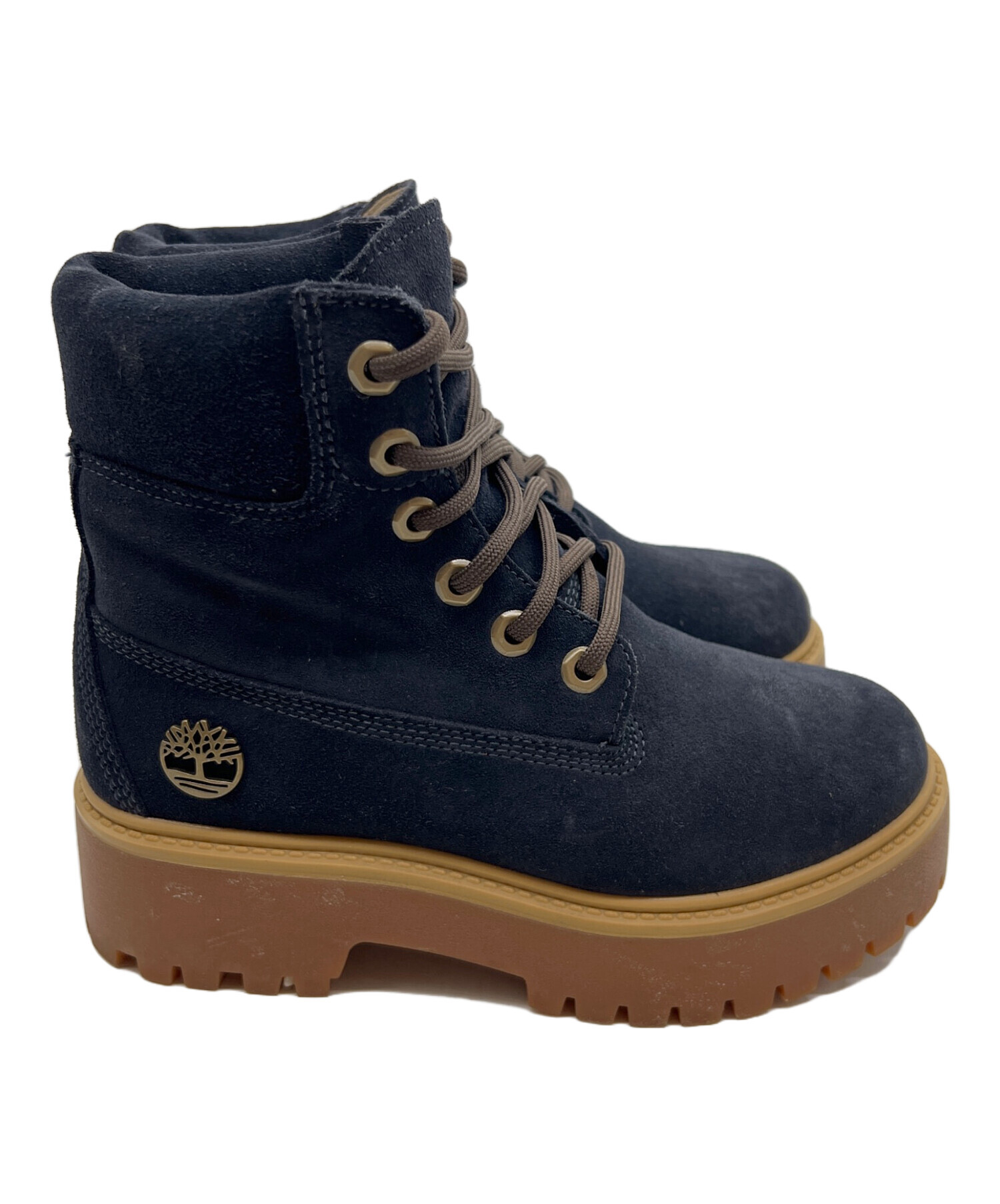 timberland ティンバーランド ブーツ ネイビー 23cm 中古・古着通販】Timberland (ティンバーランド) 6ホールブーツ