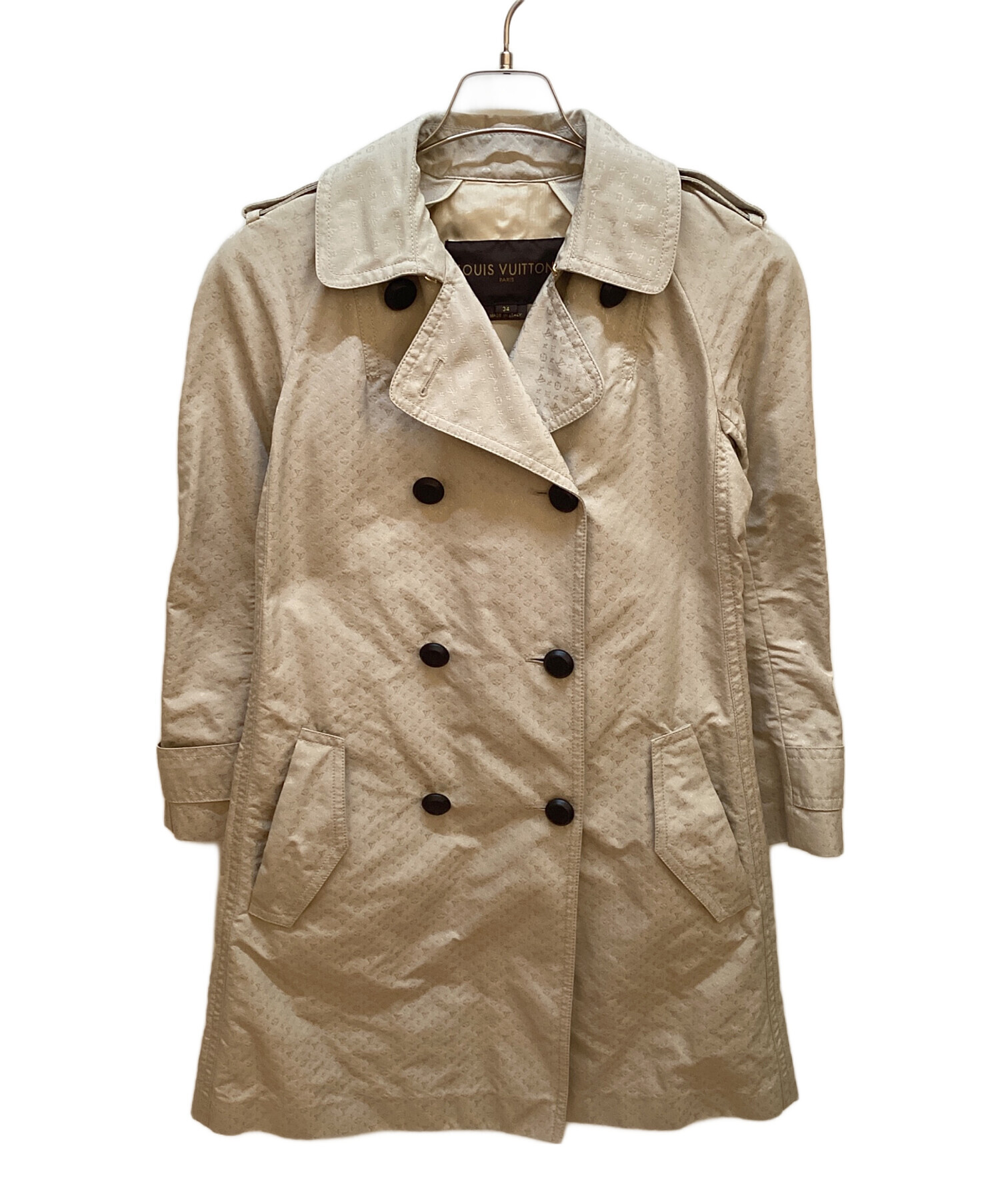 LOUIS VUITTON ルイヴィトン モノグラム トレンチコート 中古・古着通販】LOUIS VUITTON (ルイ ヴィトン) モノグラムトレンチ