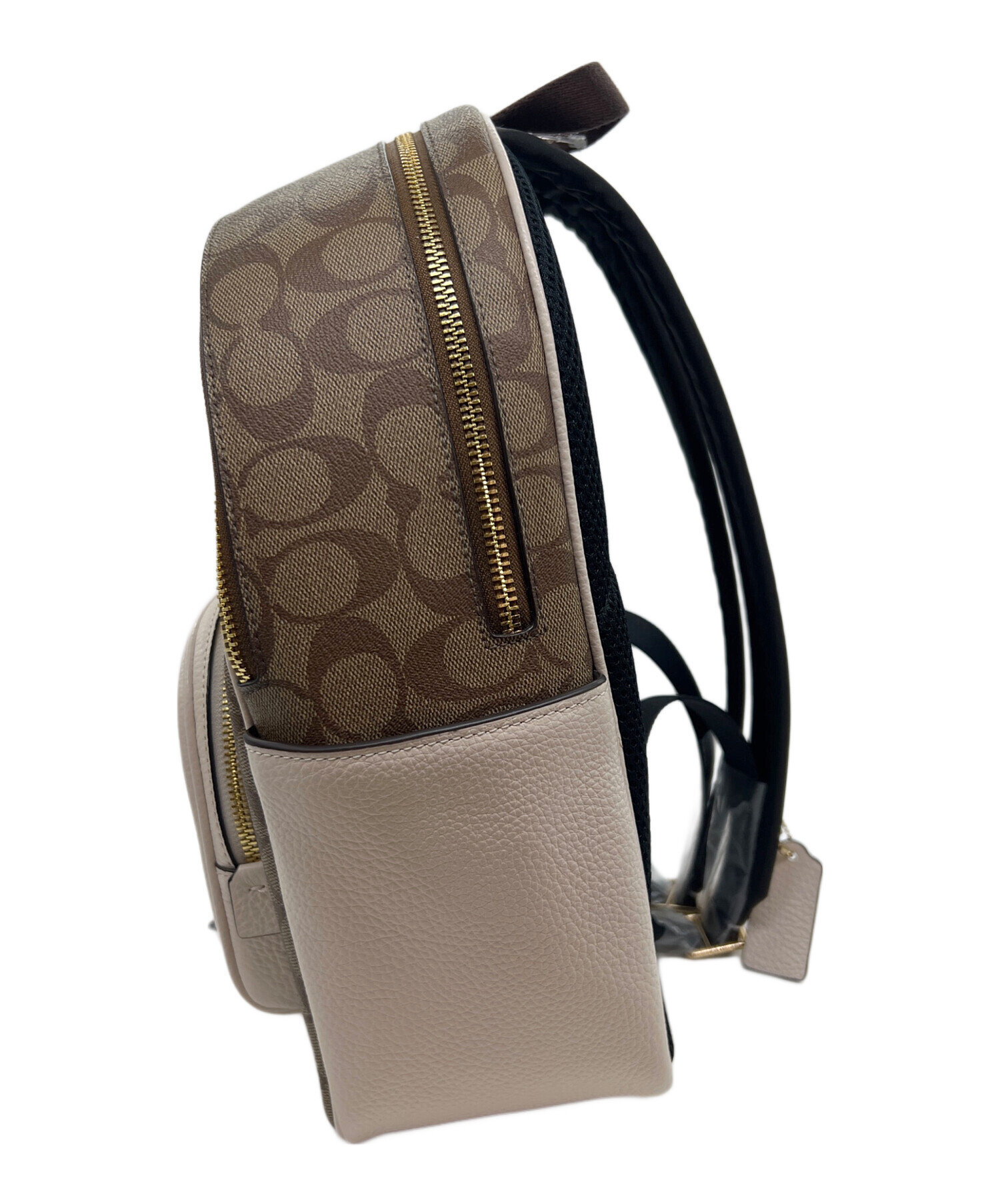 中古・古着通販】COACH (コーチ) リュック/シグネチャー ベージュ