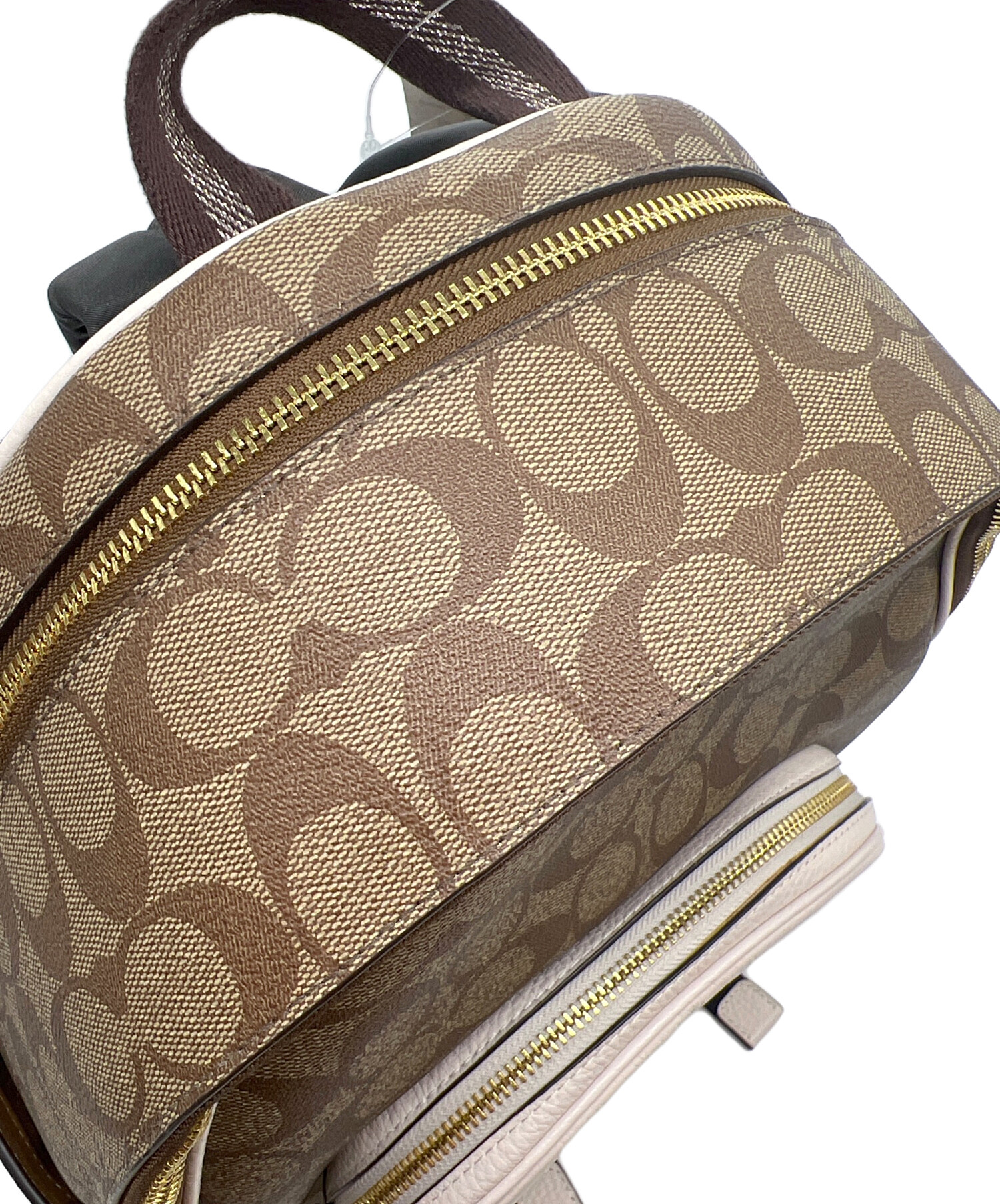 中古・古着通販】COACH (コーチ) リュック/シグネチャー ベージュ