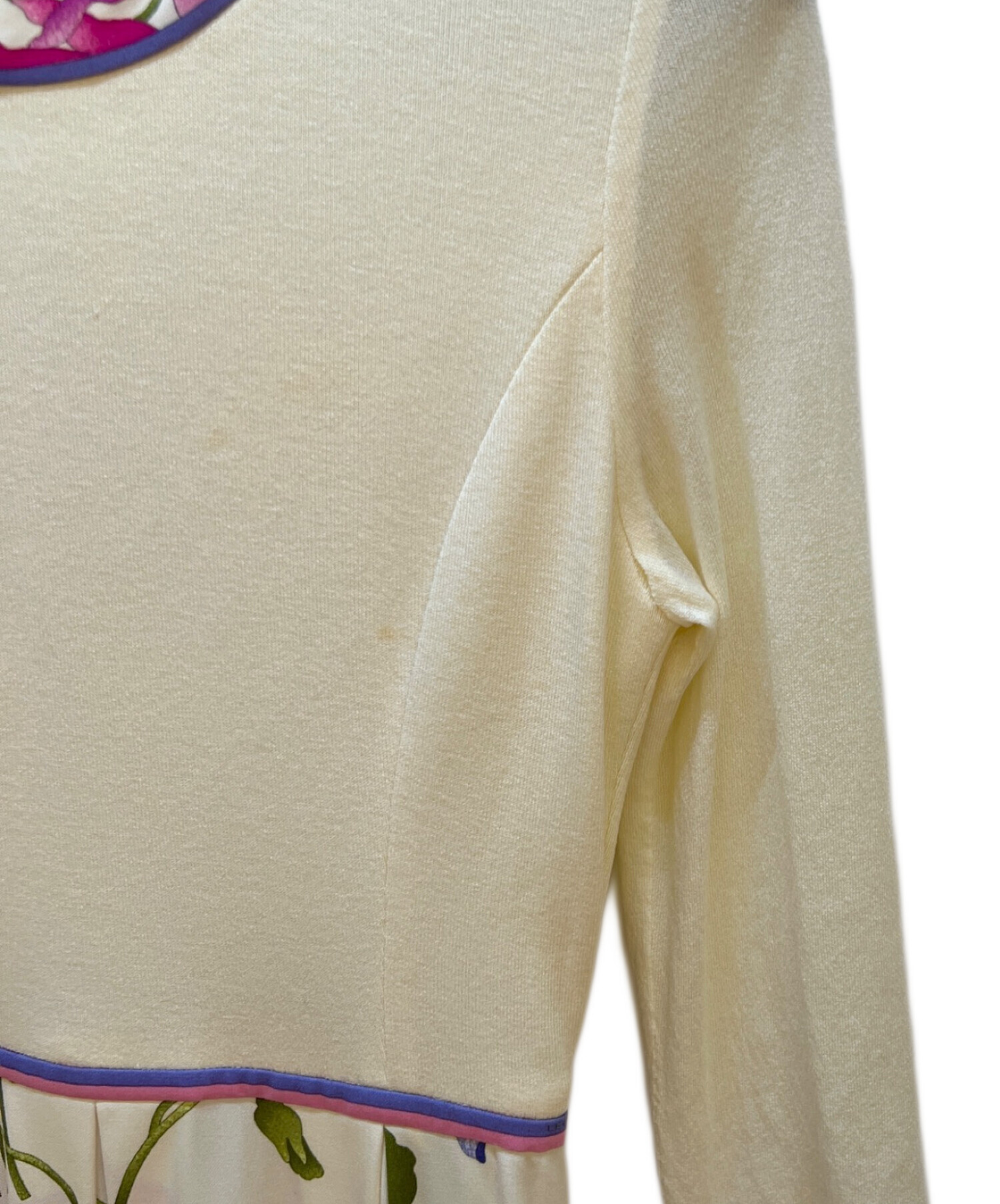 中古・古着通販】LEONARD (レオナール) 半袖ワンピース アイボリー