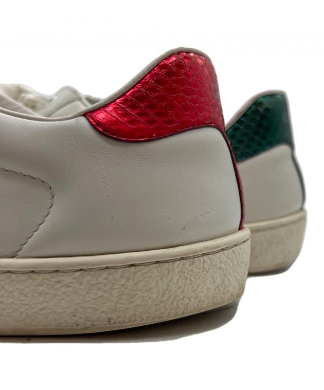 GUCCI アイボリー スニーカー 中古・古着通販】GUCCI (グッチ) ローカットスニーカー/エンブロイ