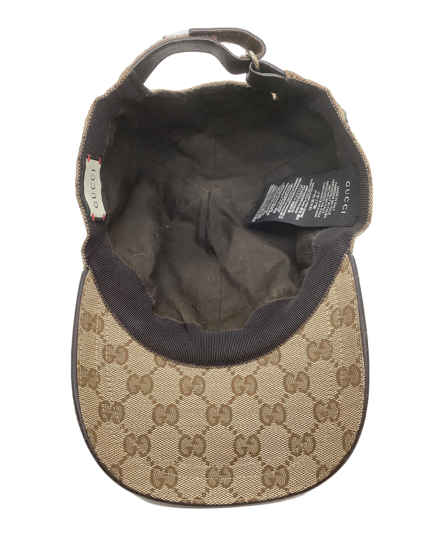 グッチキャップ　ベージュ 中古・古着通販】GUCCI (グッチ) キャップ ベージュ｜ブランド・古着