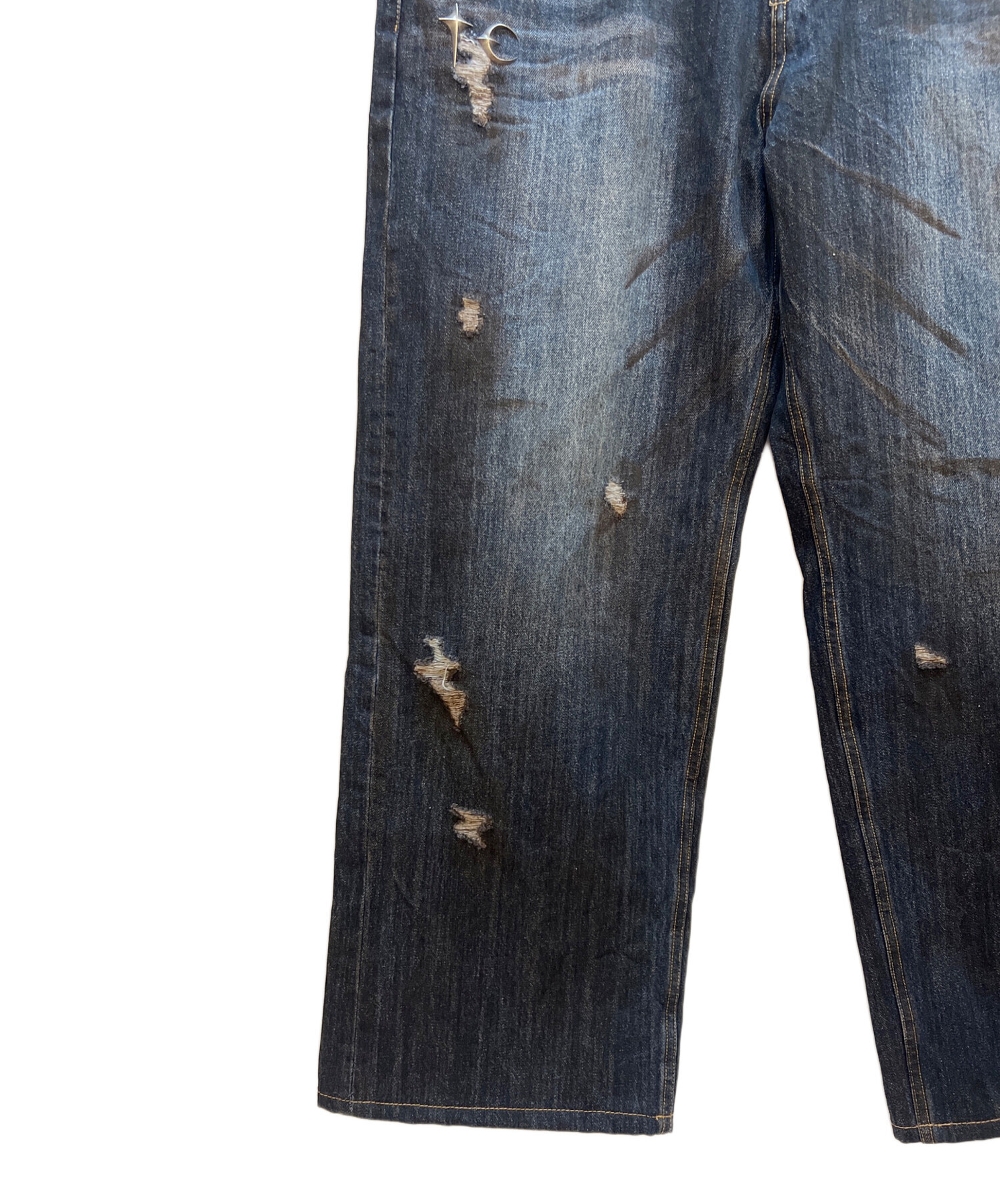 中古・古着通販】THUG CLUB (サグ クラブ) Burn Down Denim Pants