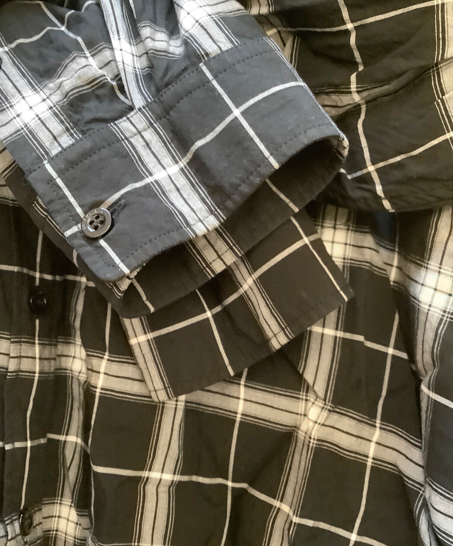 中古・古着通販】BALENCIAGA (バレンシアガ) チェックシャツ ブラック