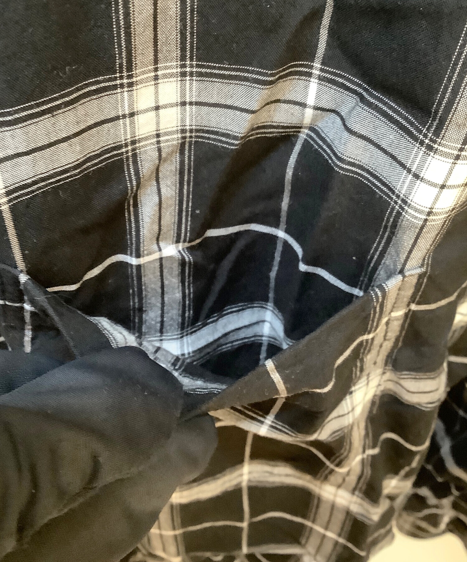中古・古着通販】BALENCIAGA (バレンシアガ) チェックシャツ ブラック