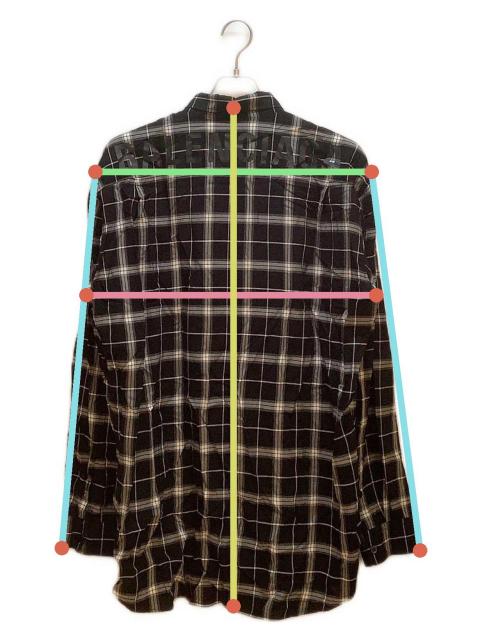 中古・古着通販】BALENCIAGA (バレンシアガ) チェックシャツ ブラック