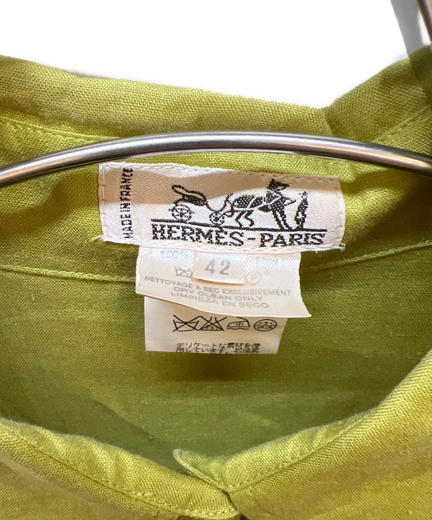 中古・古着通販】HERMES (エルメス) セリエボタン長袖リネンシャツ