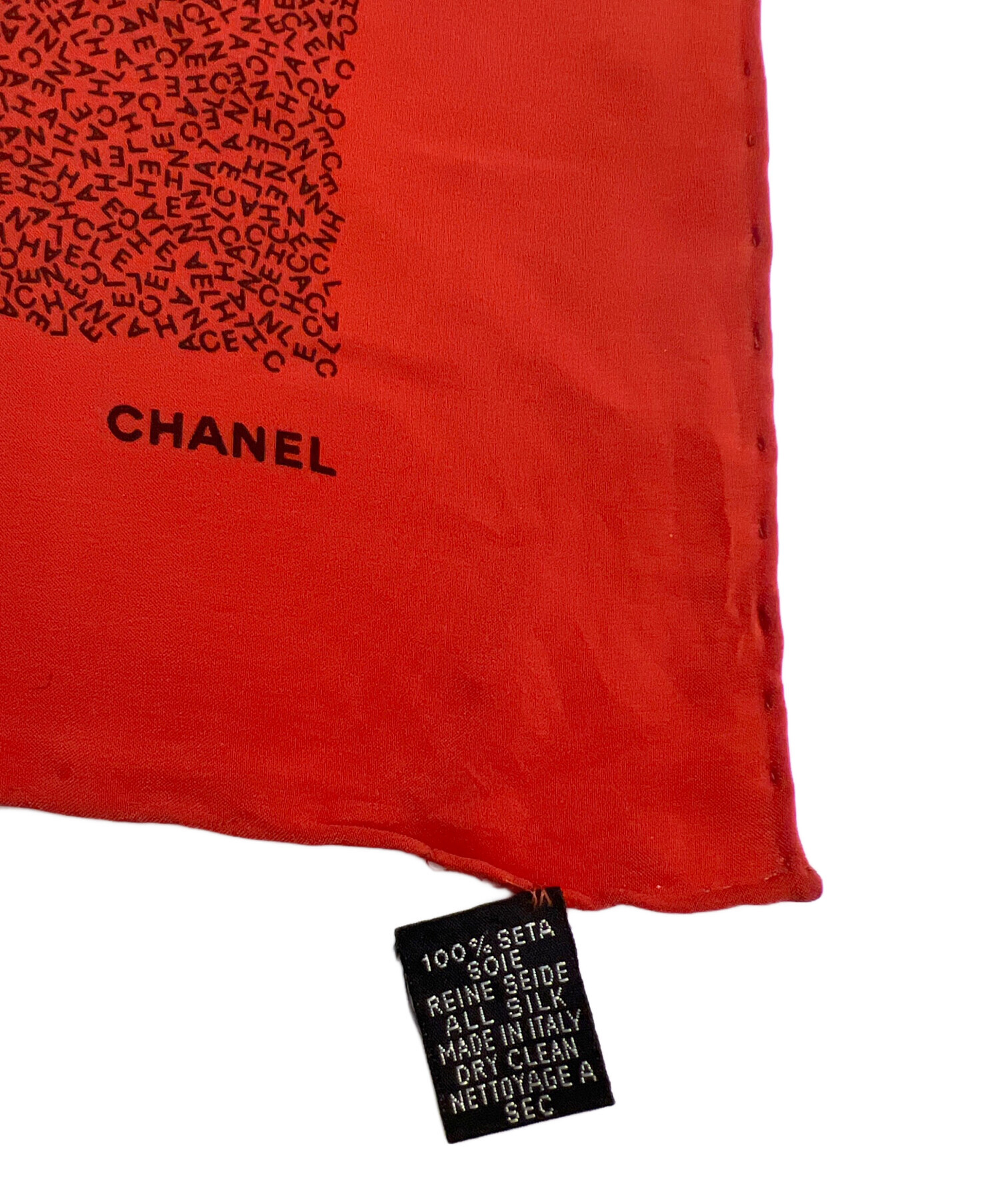 中古・古着通販】CHANEL (シャネル) シルクスカーフ レッド｜ブランド