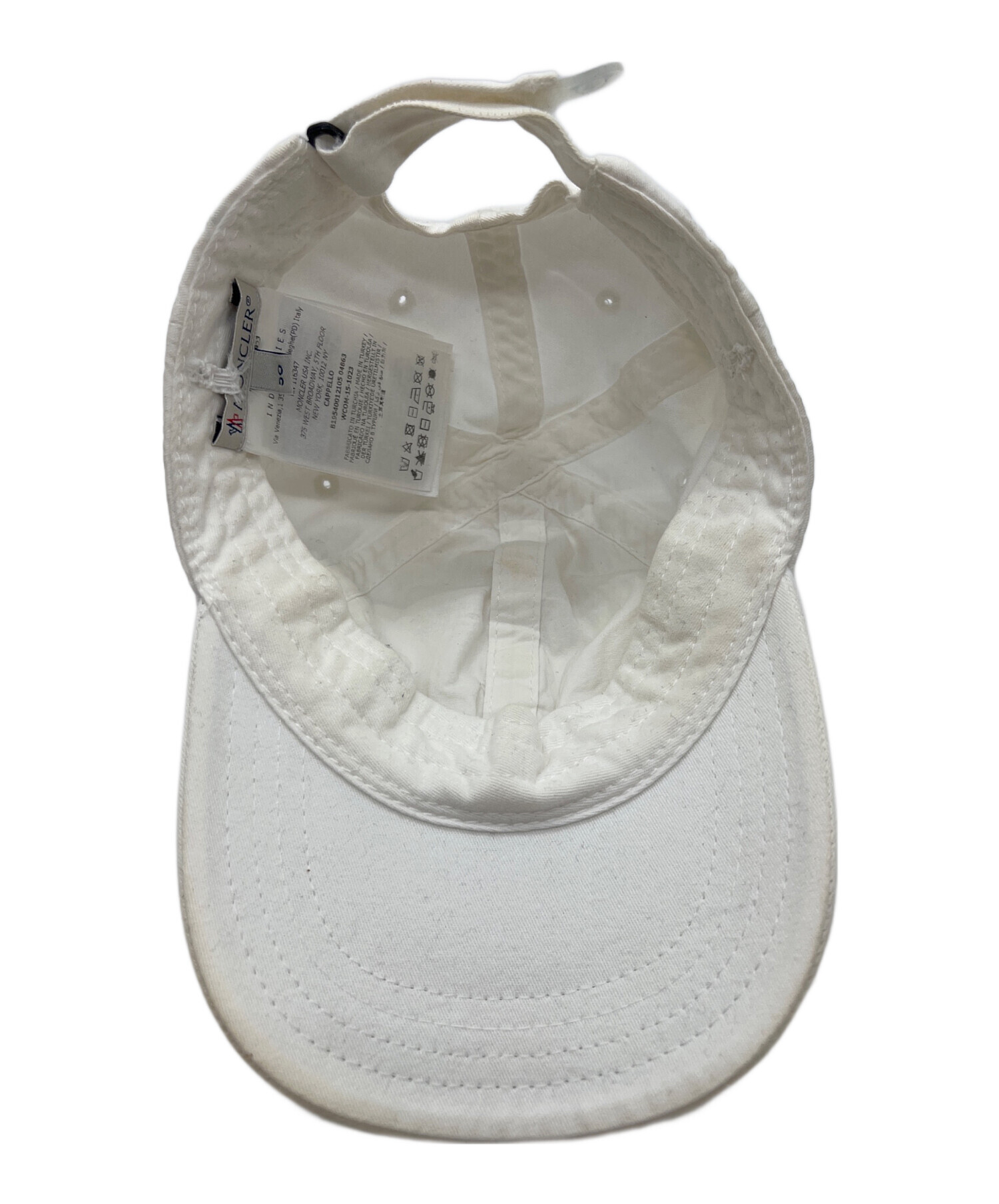 中古・古着通販】MONCLER (モンクレール) キャップ ホワイト｜ブランド